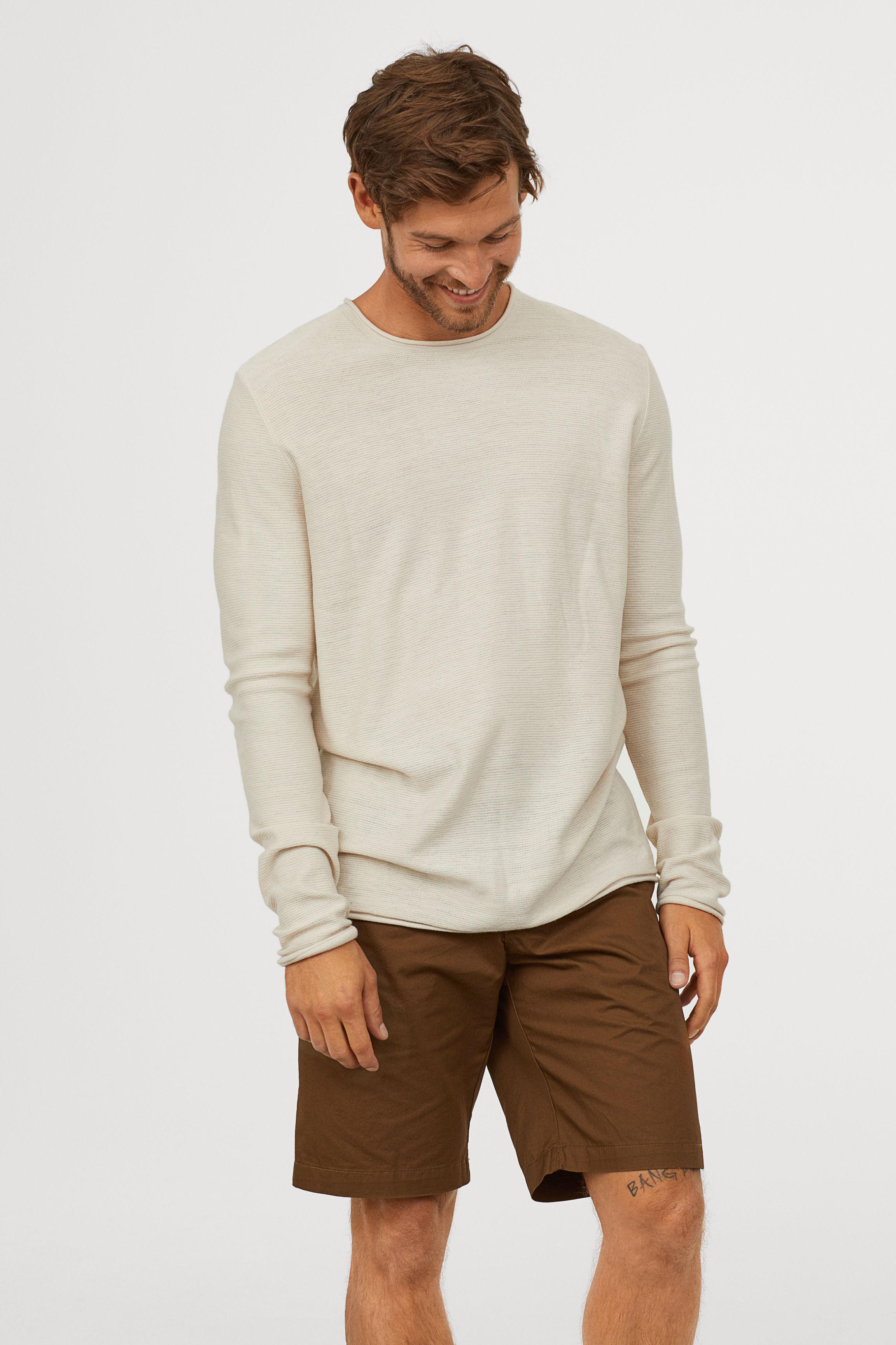 H\u0026M Cotton Short Chino Shorts in Dark 