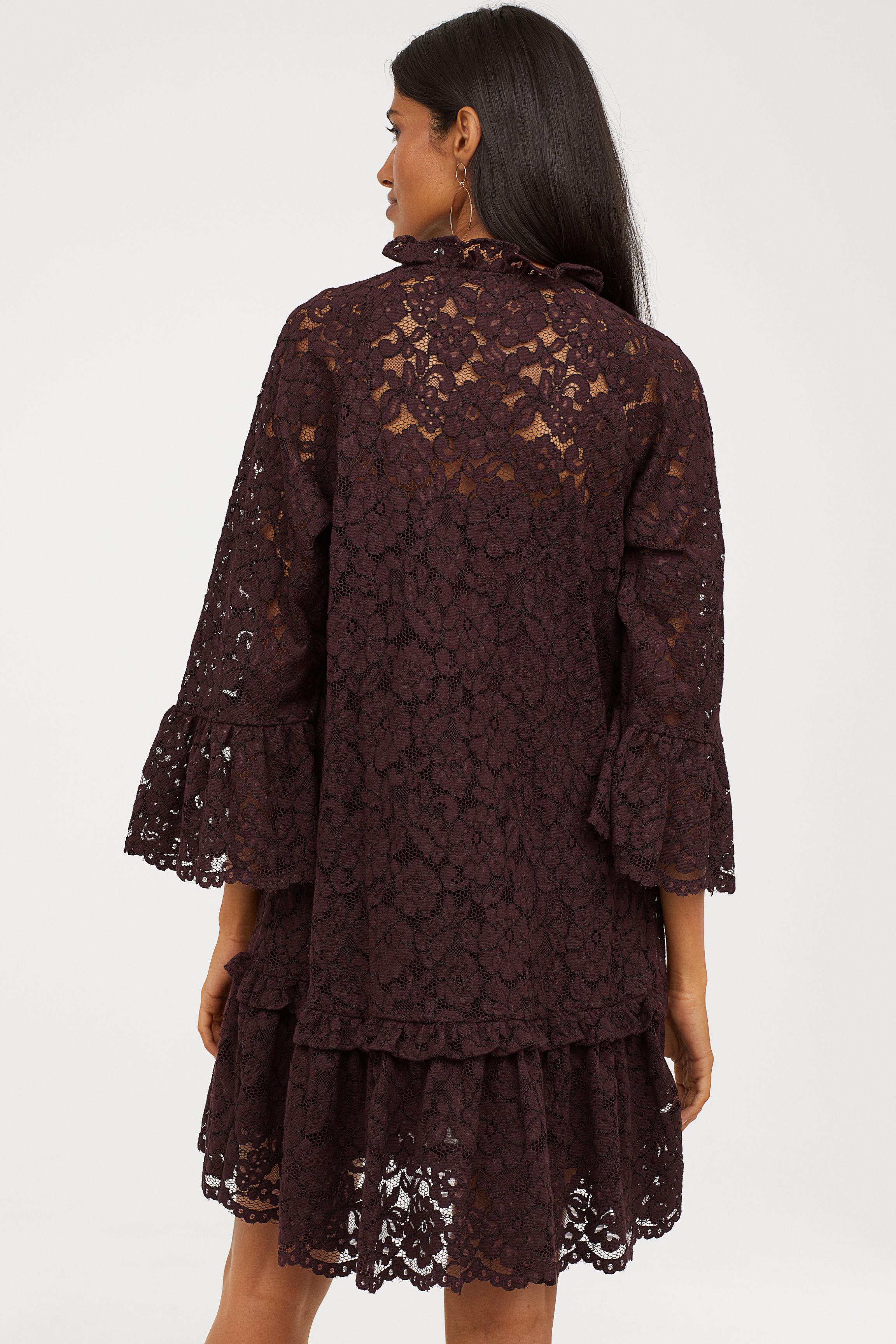 H&M Wide Lace Dress | Lyst