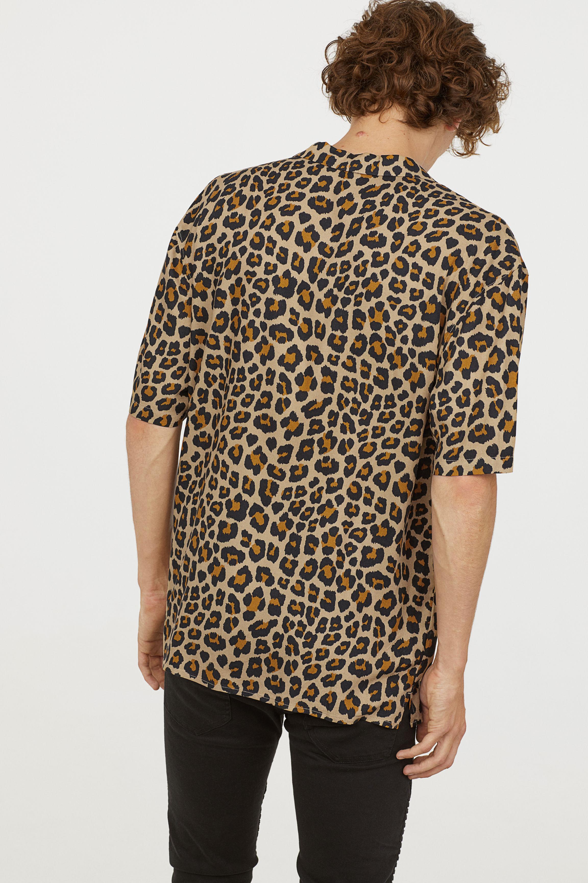 H&M Patterned Resort Shirt in Natural for Men | Lyst