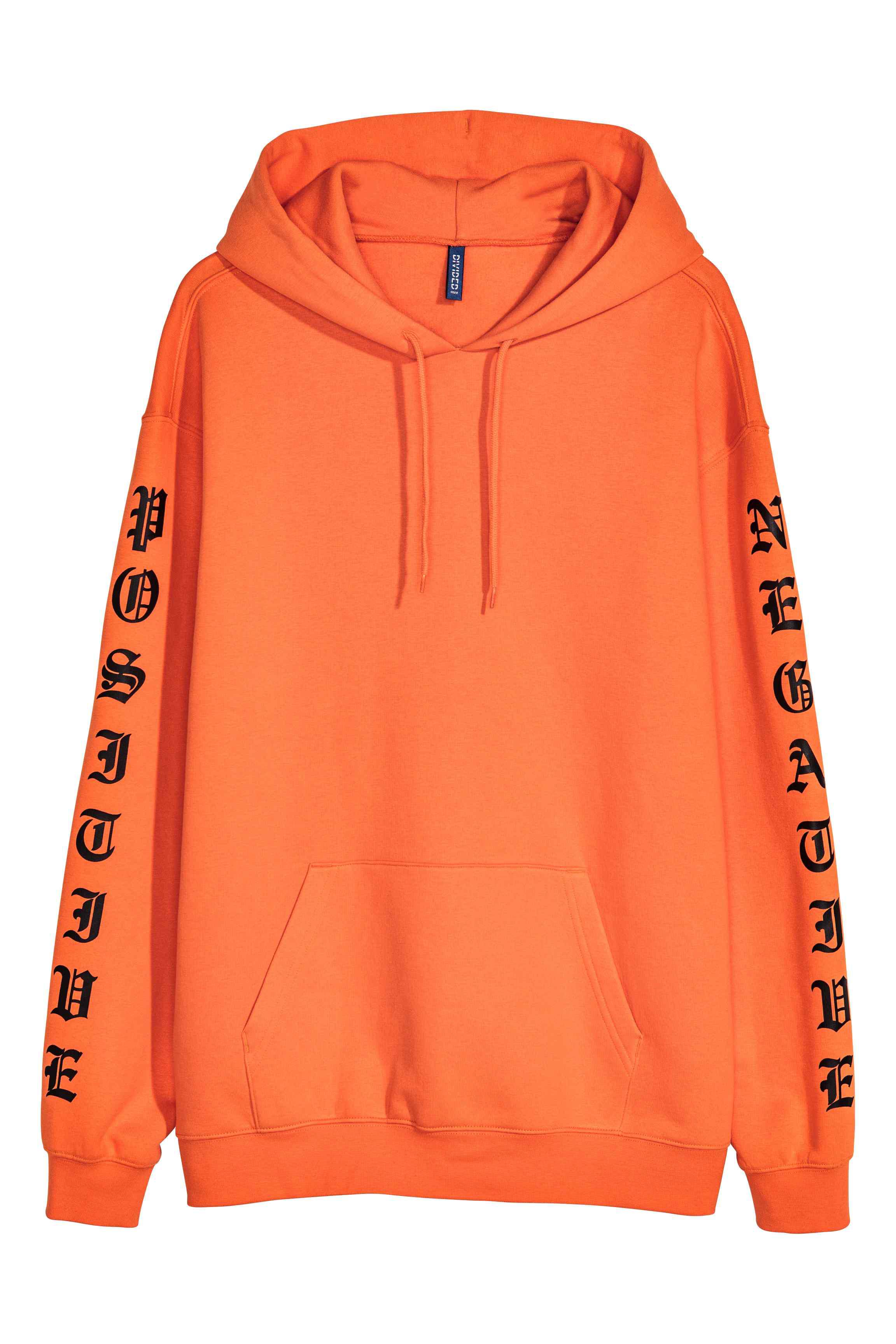 h and m orange hoodie