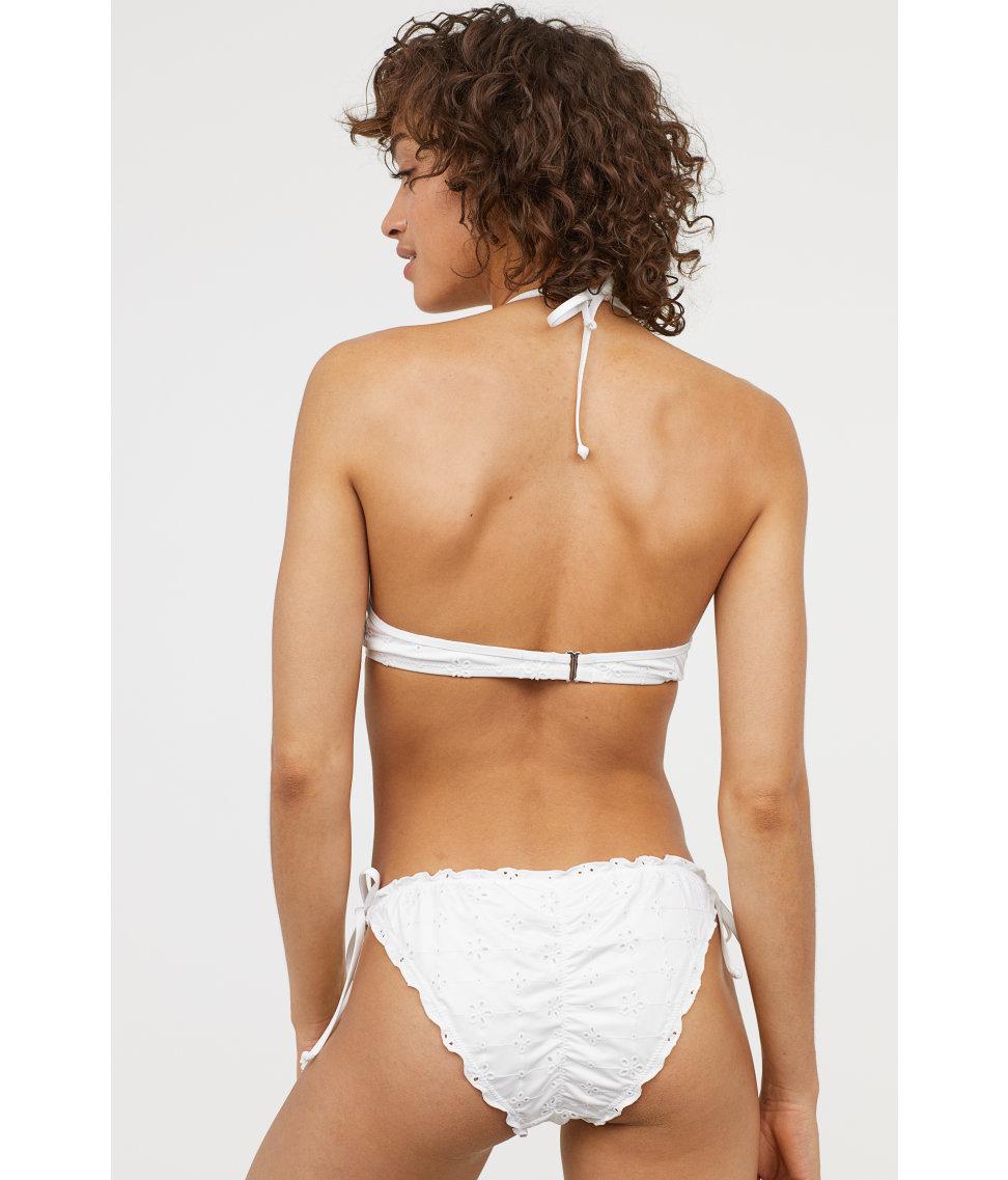 white scrunch bikini bottoms