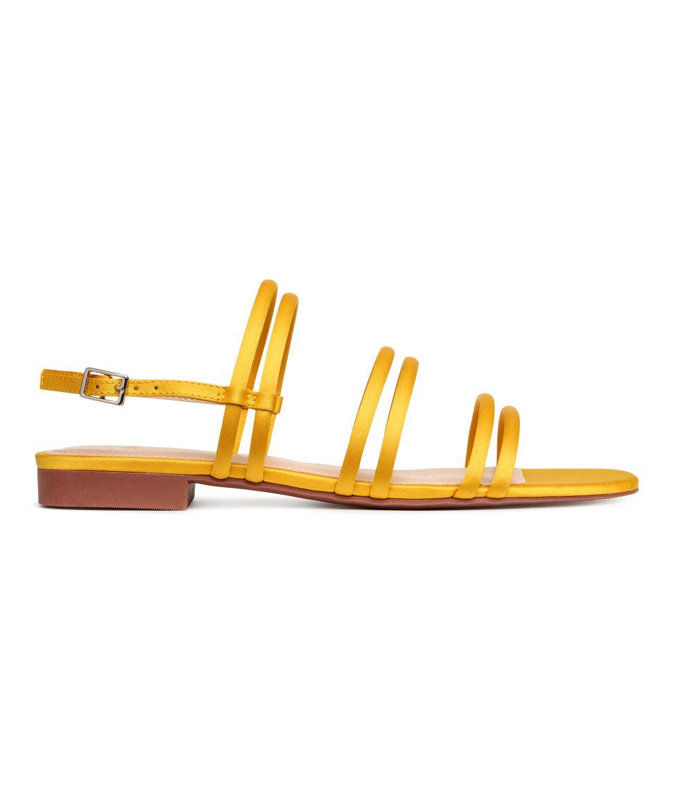 h&m yellow heels