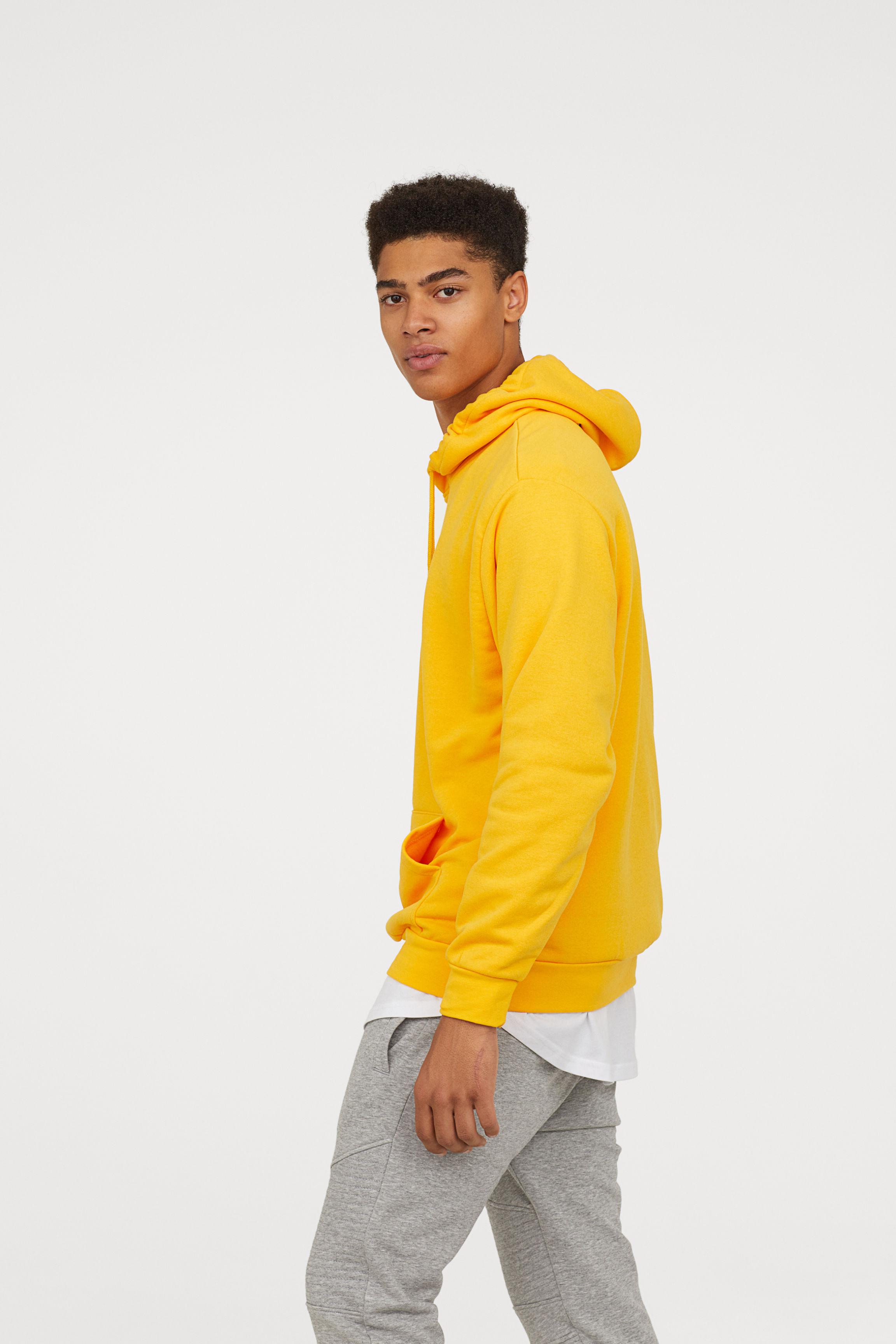 h&m yellow tiger hoodie