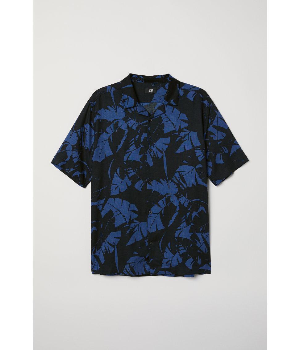 relaxed fit resort shirt