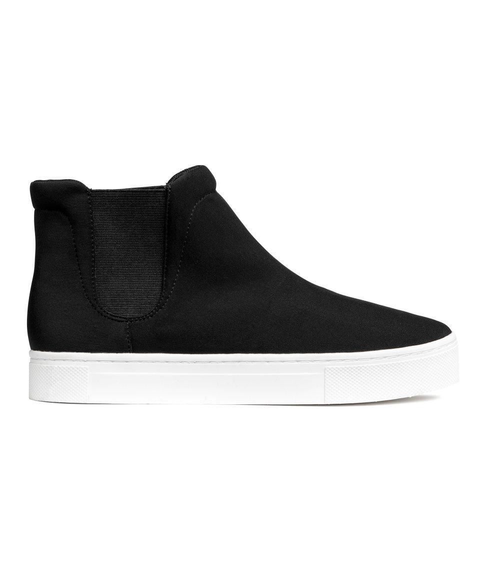 black ankle trainers