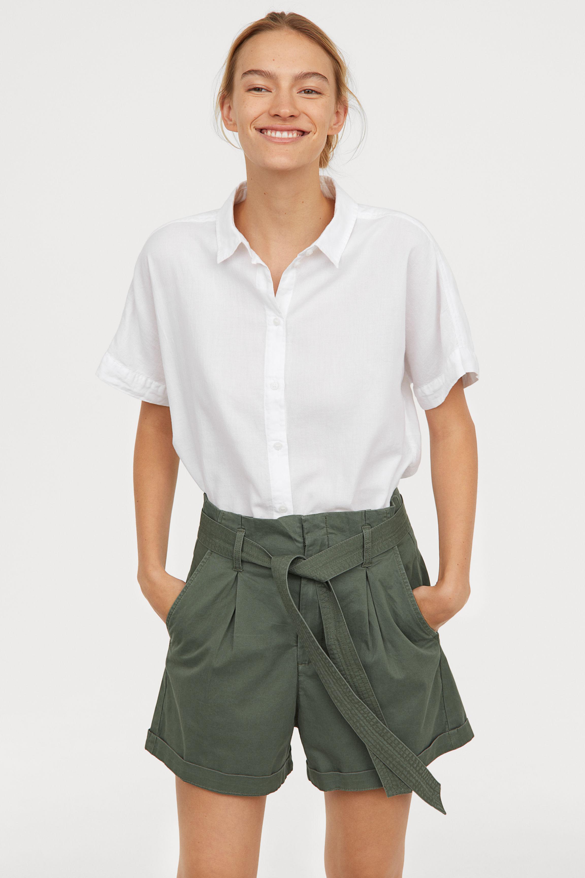 h and m paper bag shorts