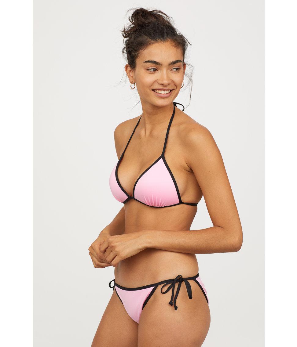 push up triangle bikini top