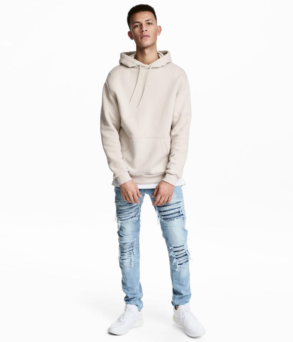 black trashed skinny jeans
