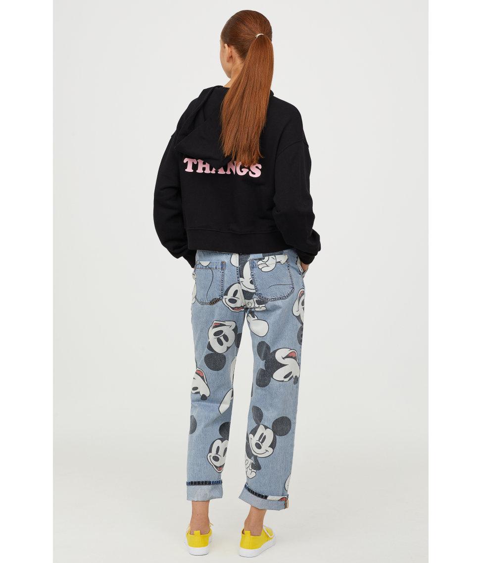 h and m mickey jeans