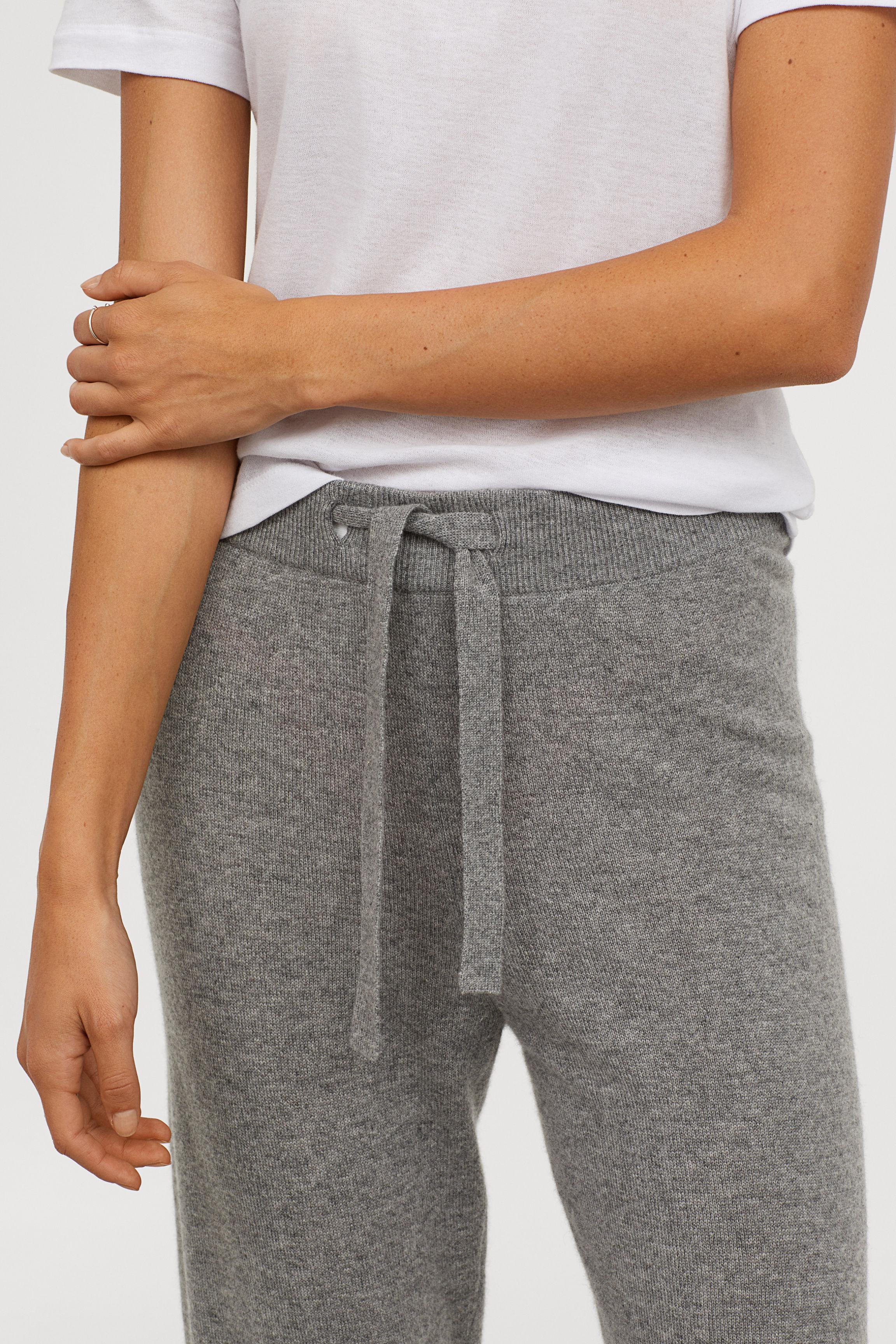 H&M Cashmere Joggers in Gray Melange (Gray) - Lyst