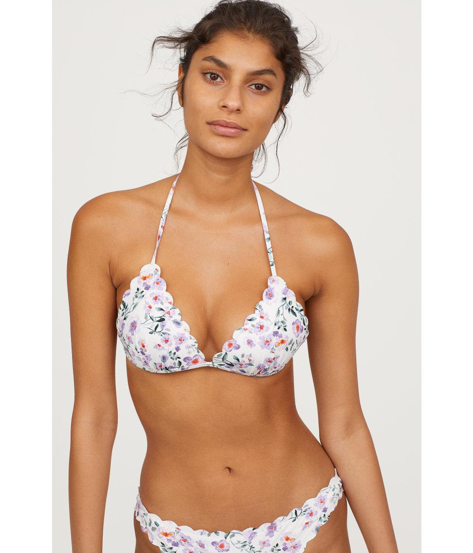 white floral bikini