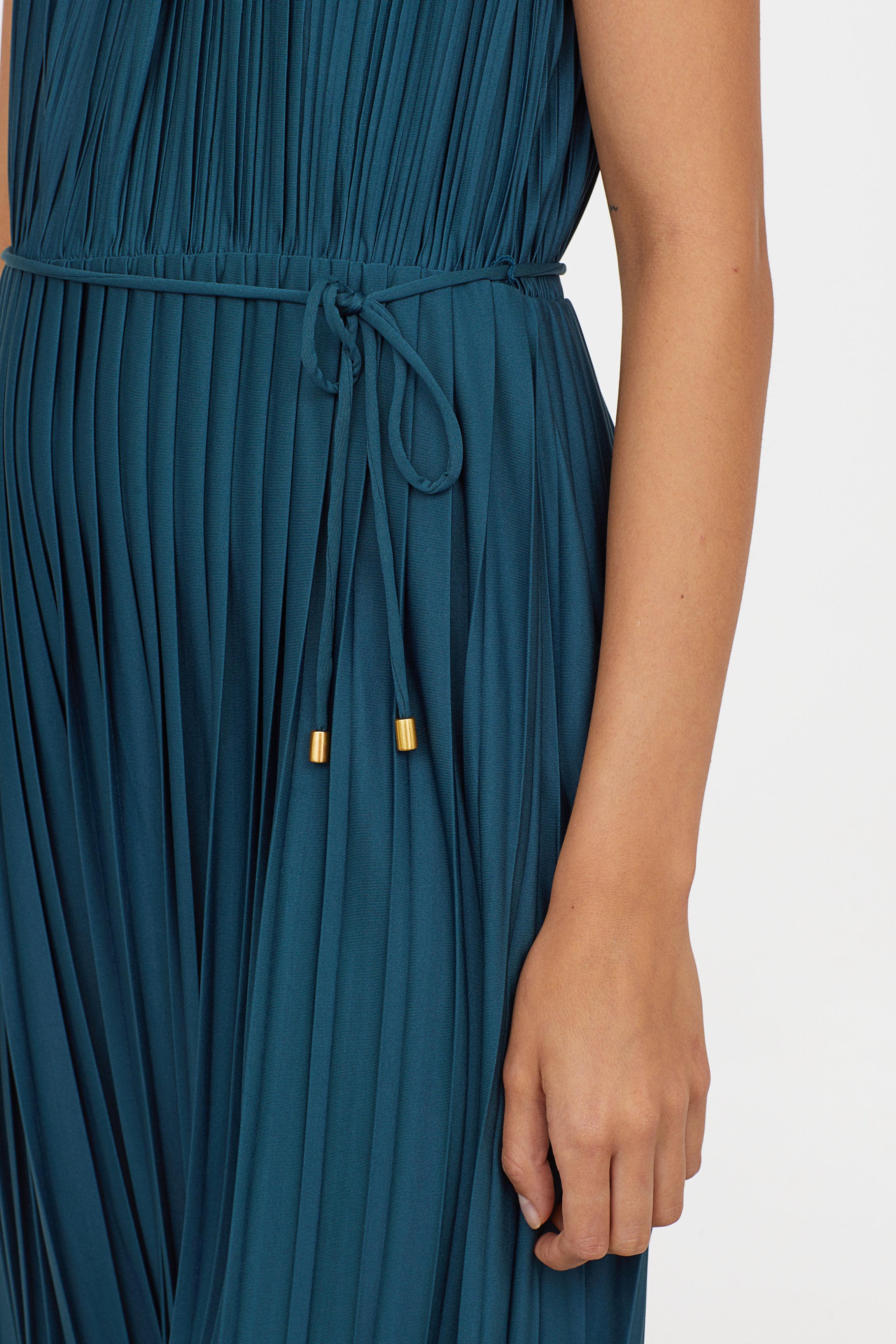 H&m blue pleated dress Clearance