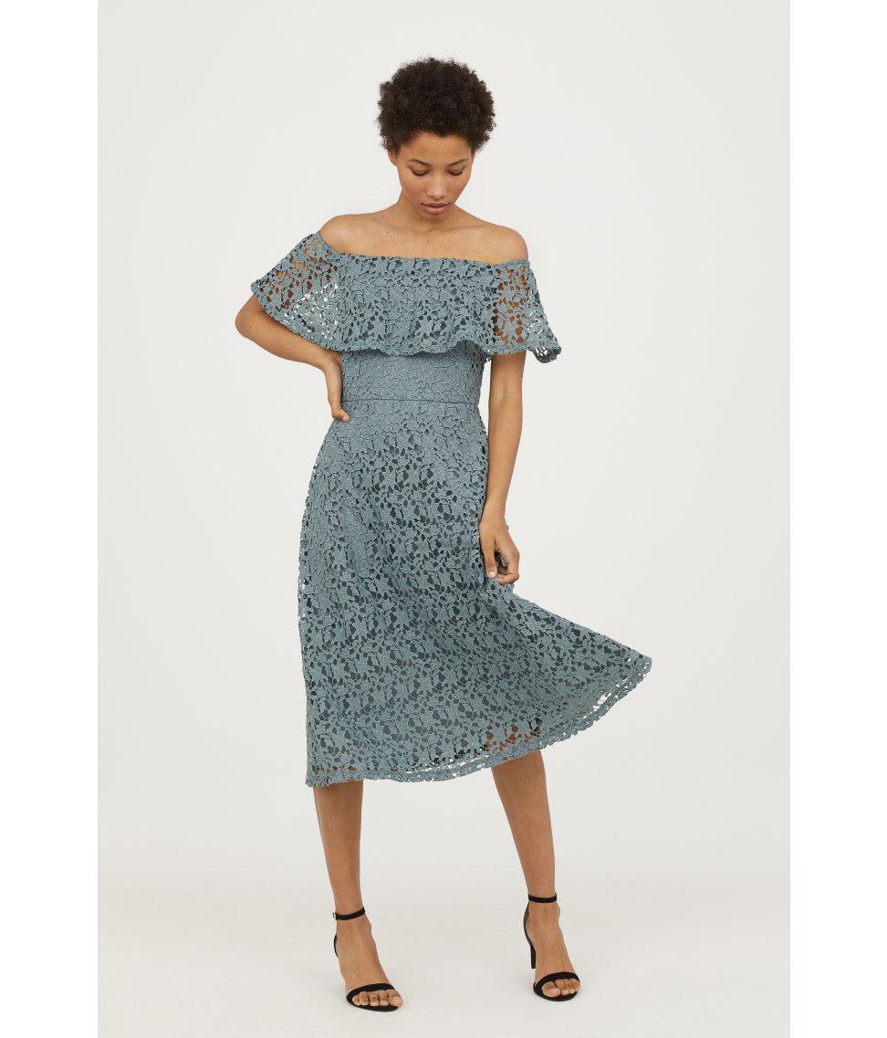 h and m off the shoulder dress
