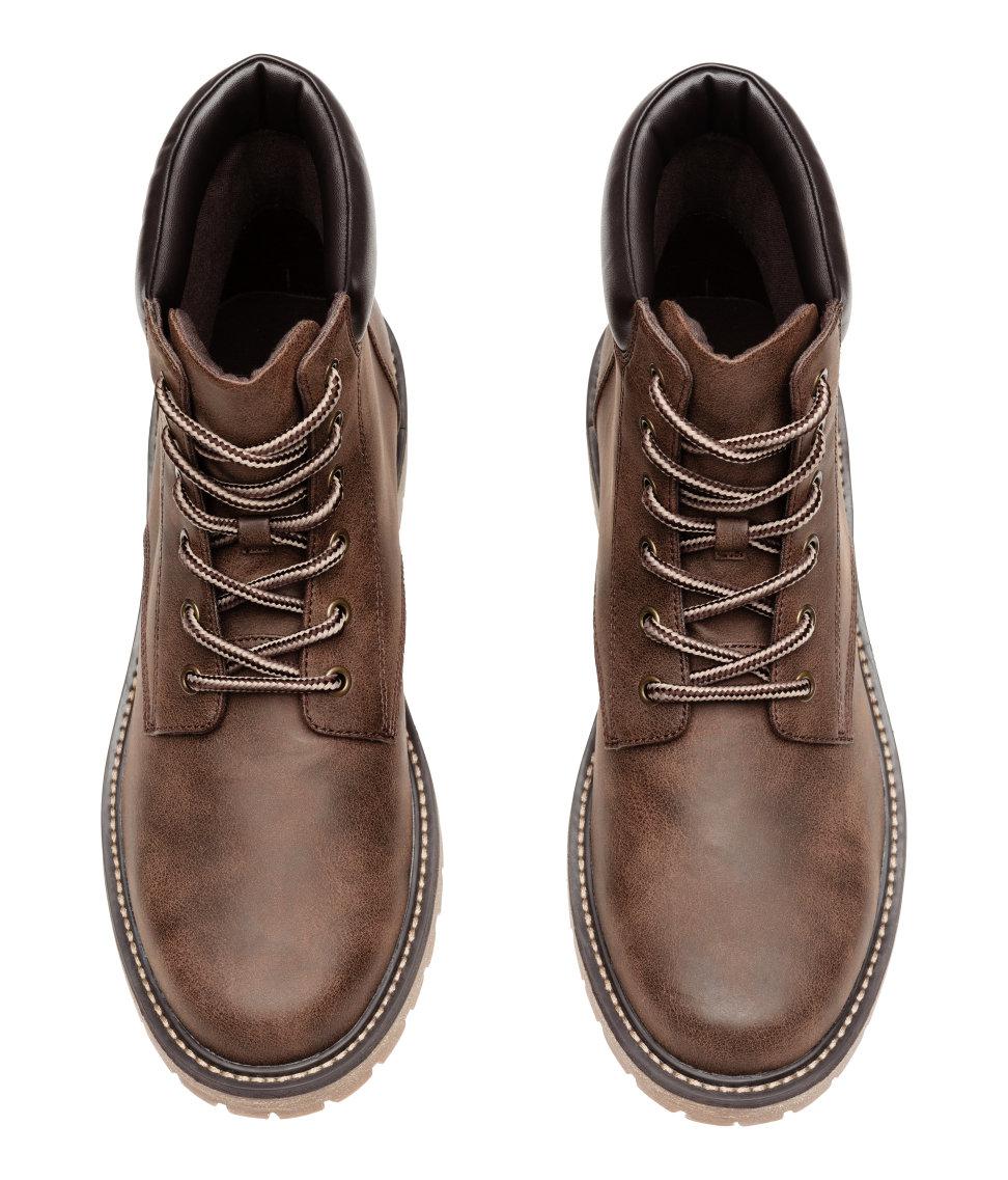 Lyst H&amp;M Chunkysoled Boots in Brown for Men
