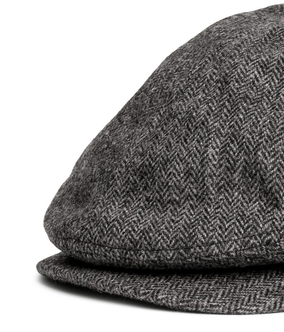 H&M Flat Cap in Black for Men | Lyst