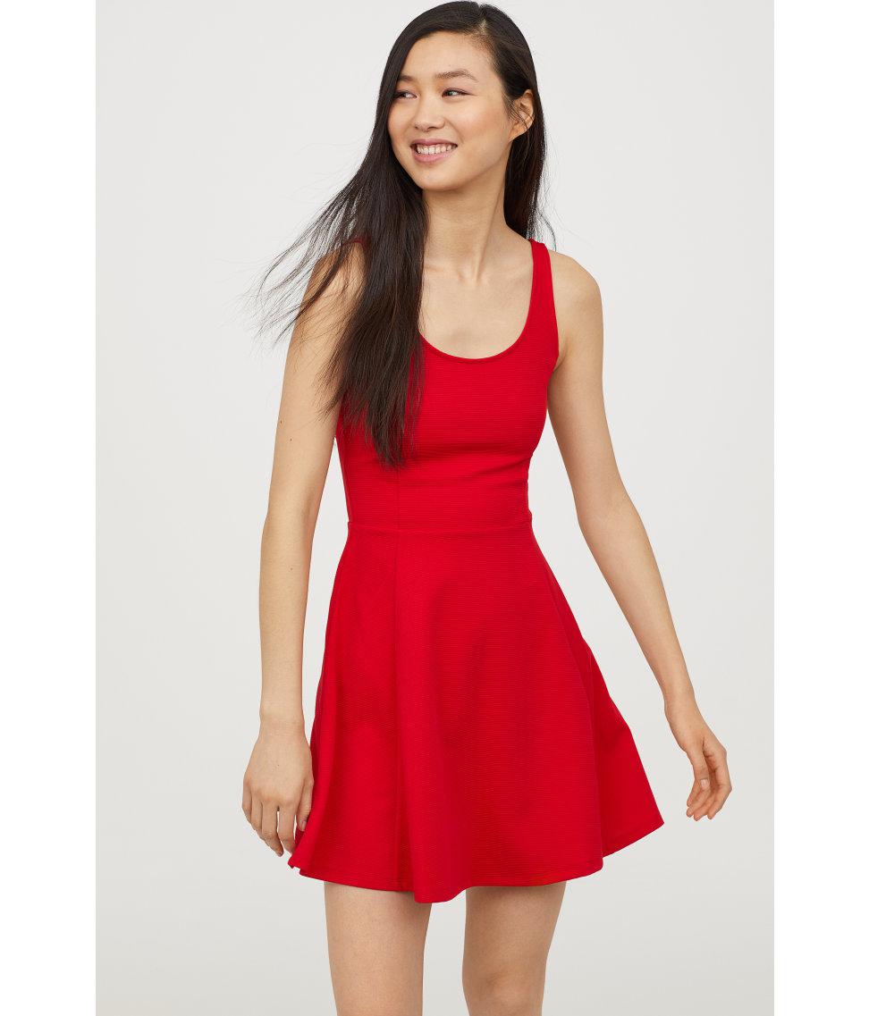 h and m sleeveless jersey dress