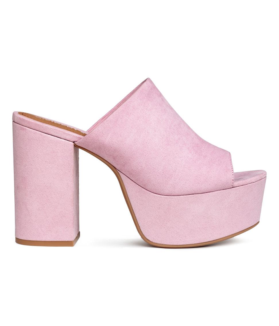 H&M Platform Mules in Pink | Lyst