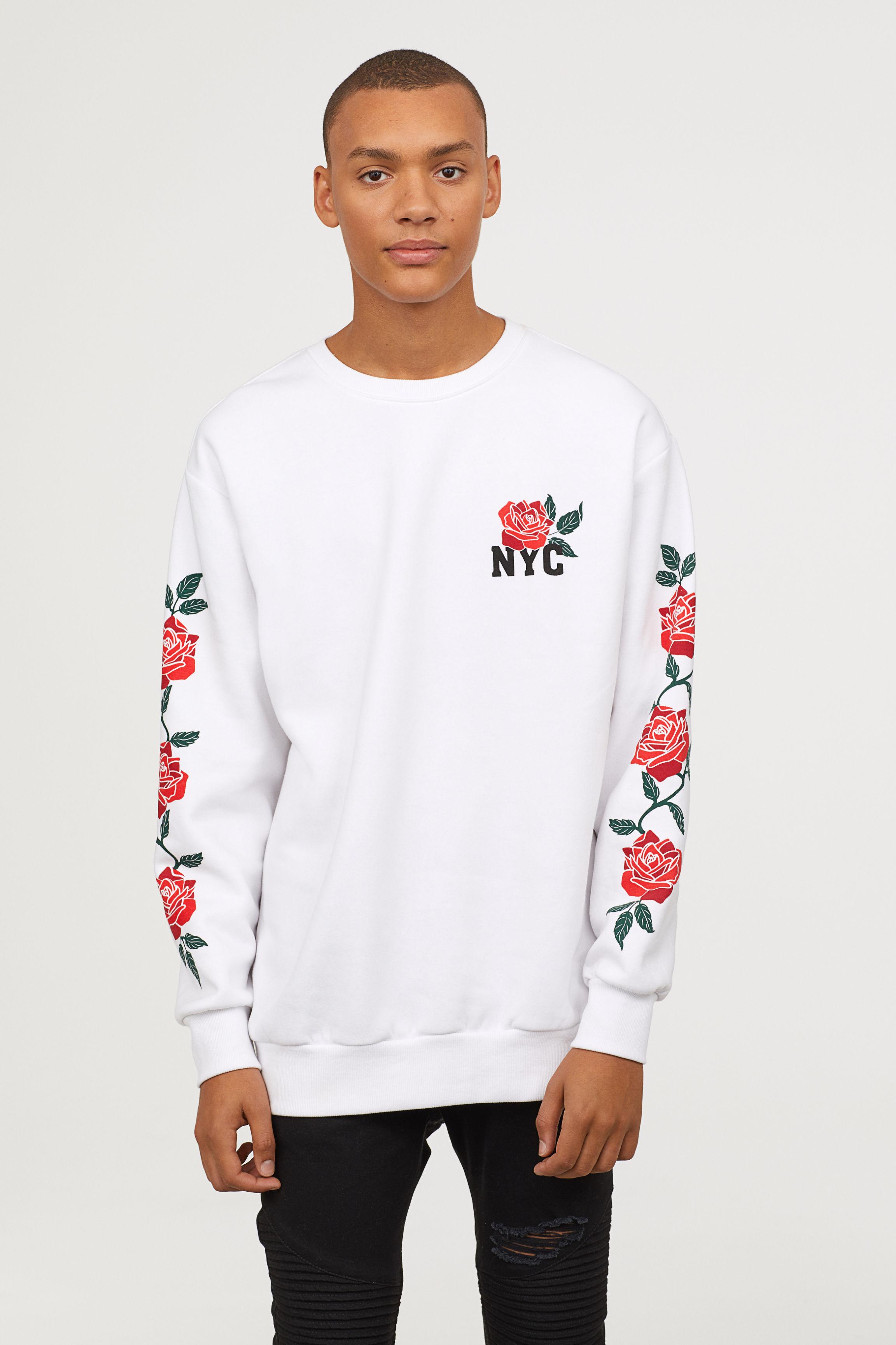 h and m sweater with motif h and m sweater with motif