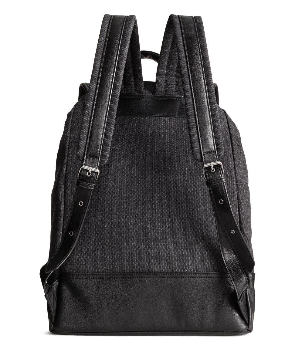 h and m black backpack