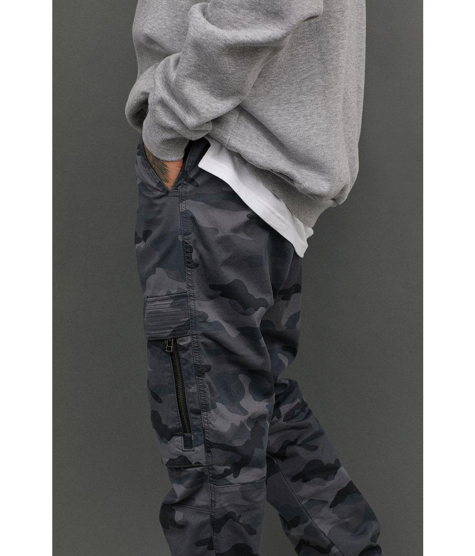 h&m camo cargo pants