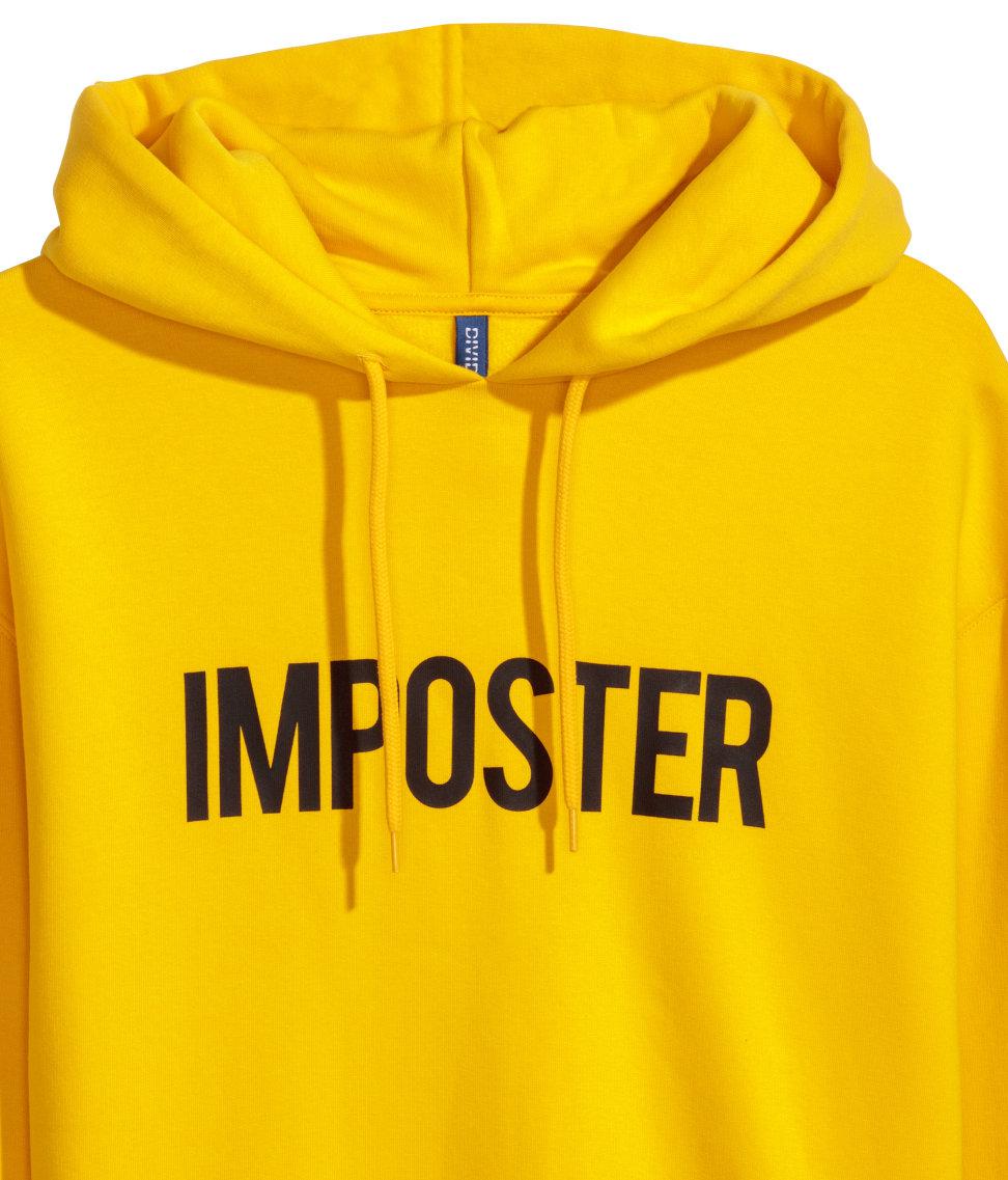 h and m yellow hoodie