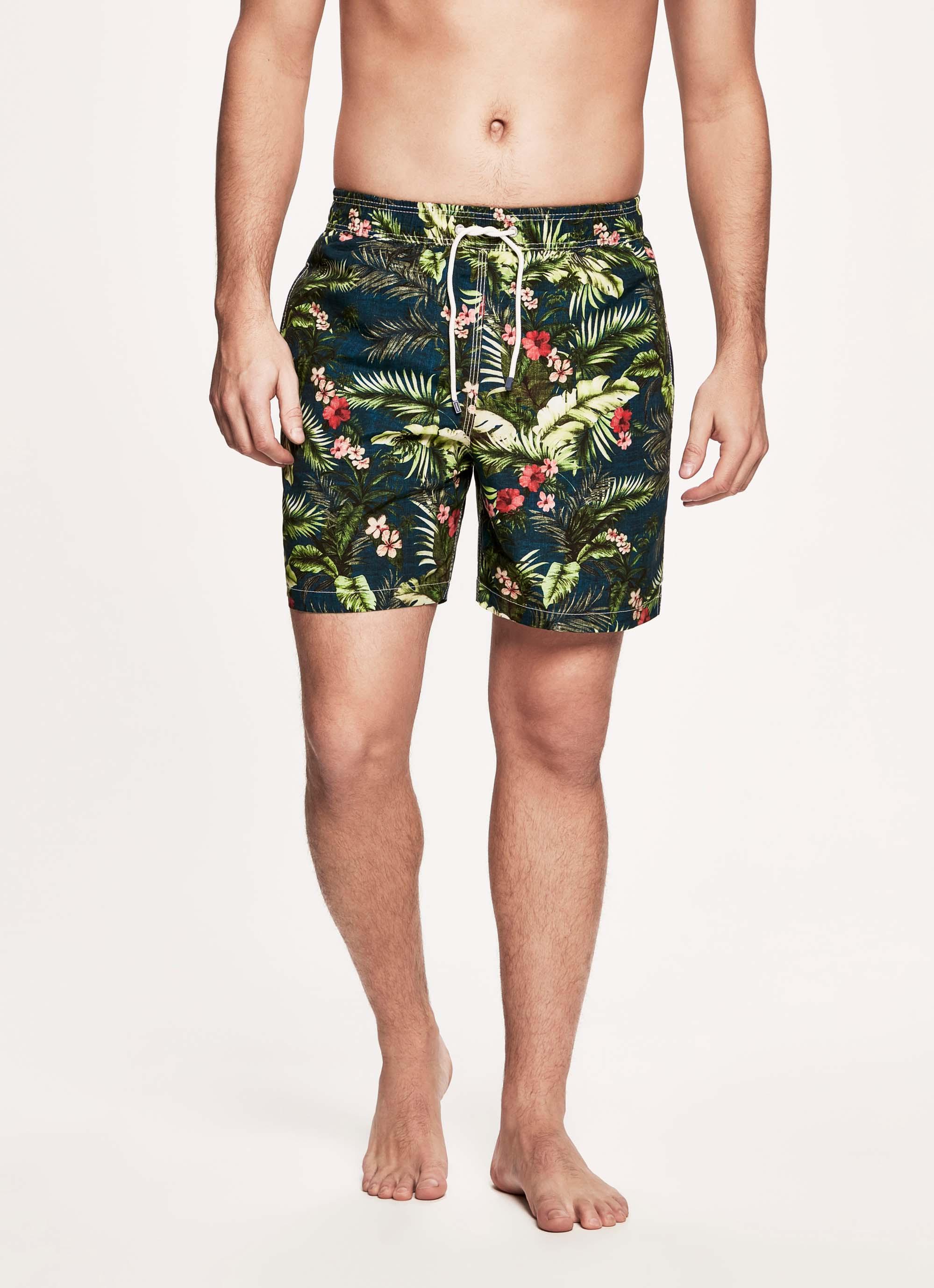 HACKETT LONDON STRIPED BEACH HUT PRINTED SWIM SHORTS