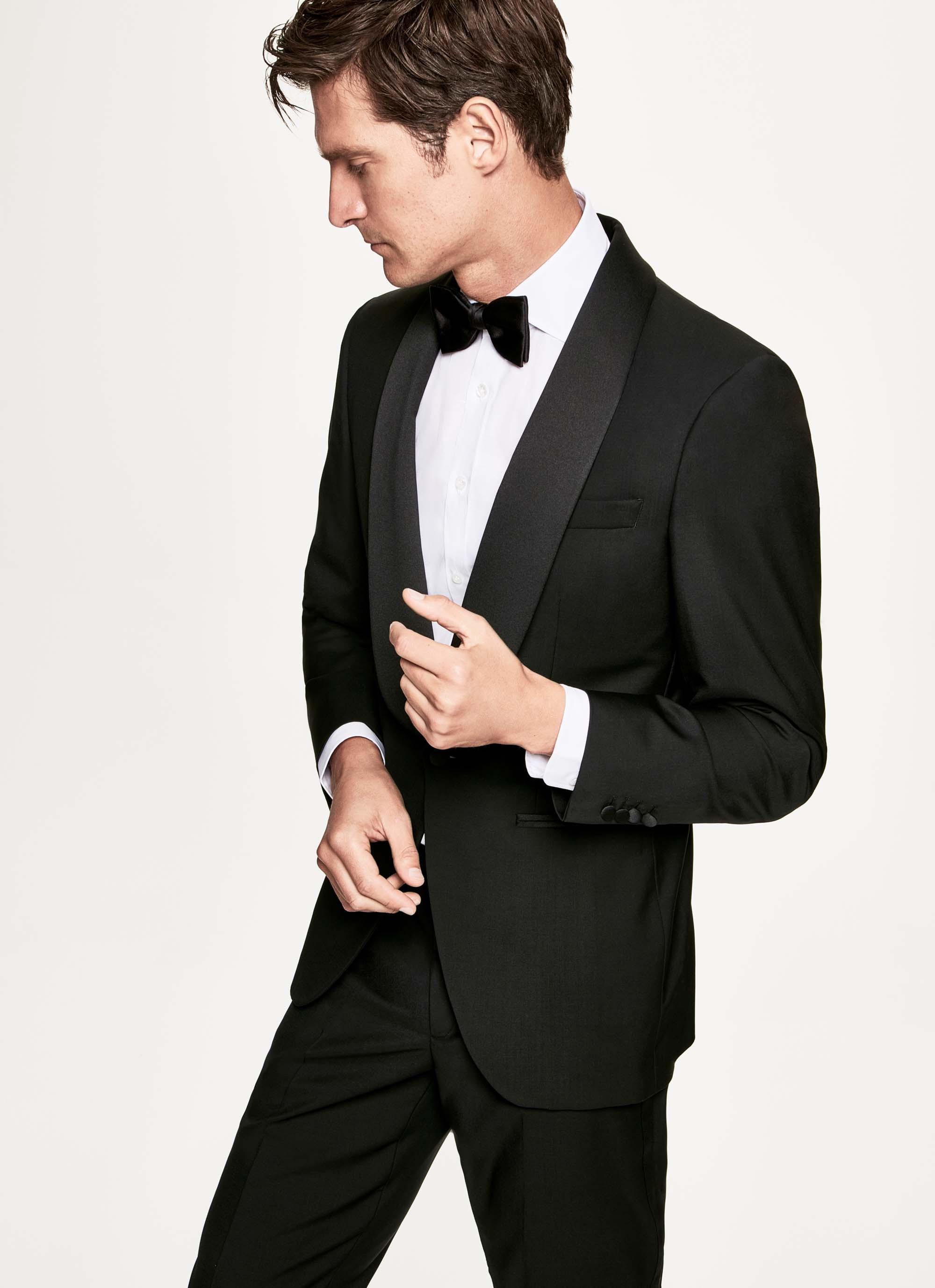 Hackett Shawl Collar Velvet Dinner Jacket in Black for Men - Lyst