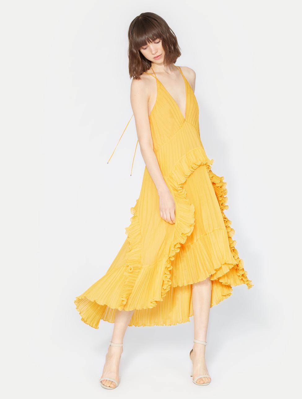 halter pleated dress