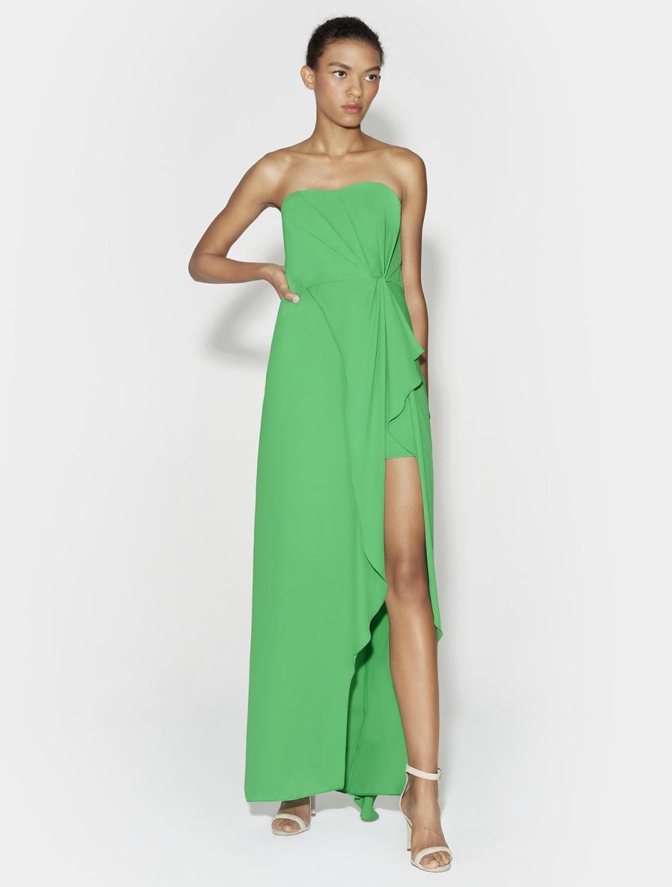 halston heritage strapless gown
