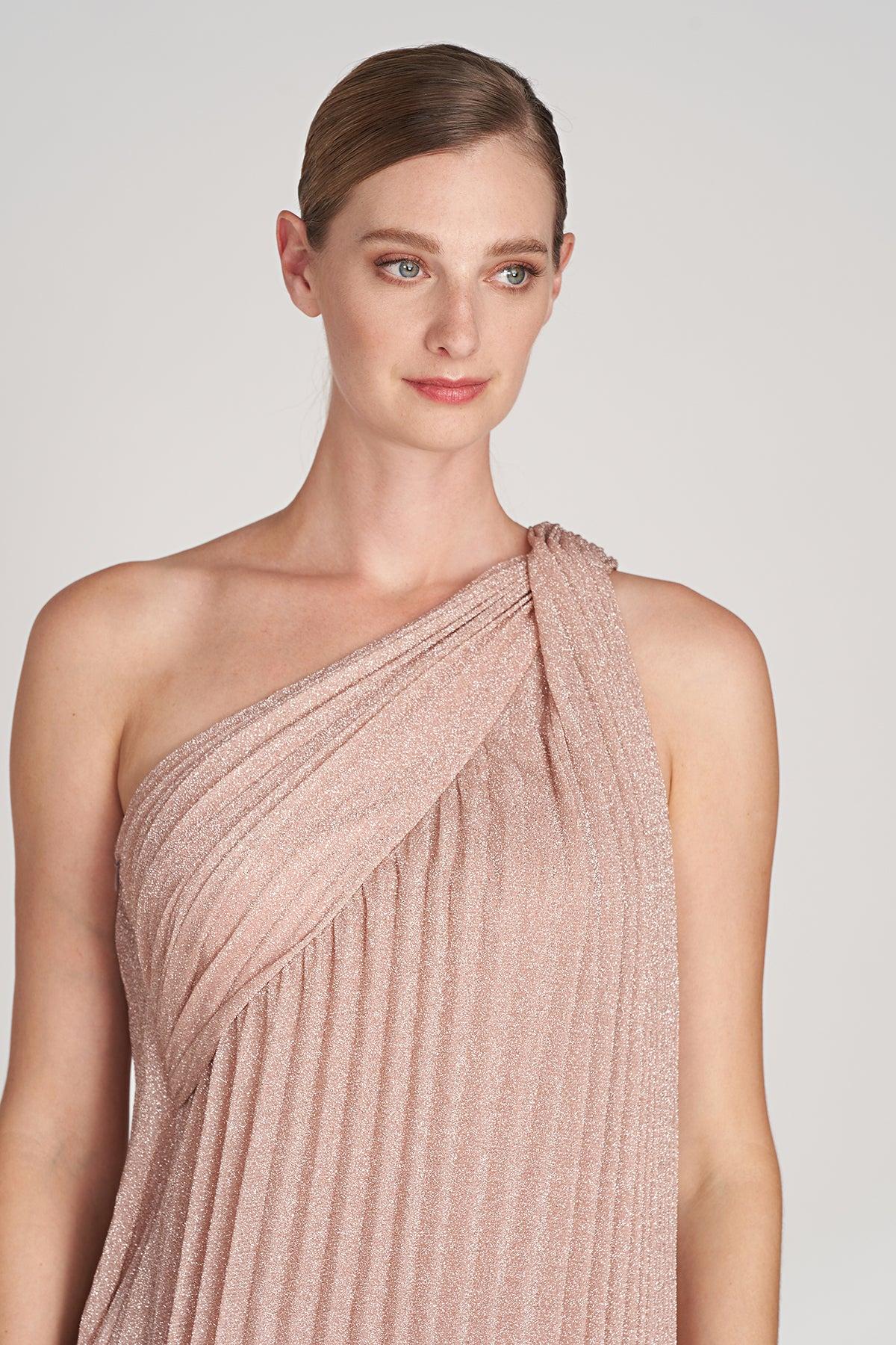 Halston Clare Dress In Shimmer Jersey | Lyst