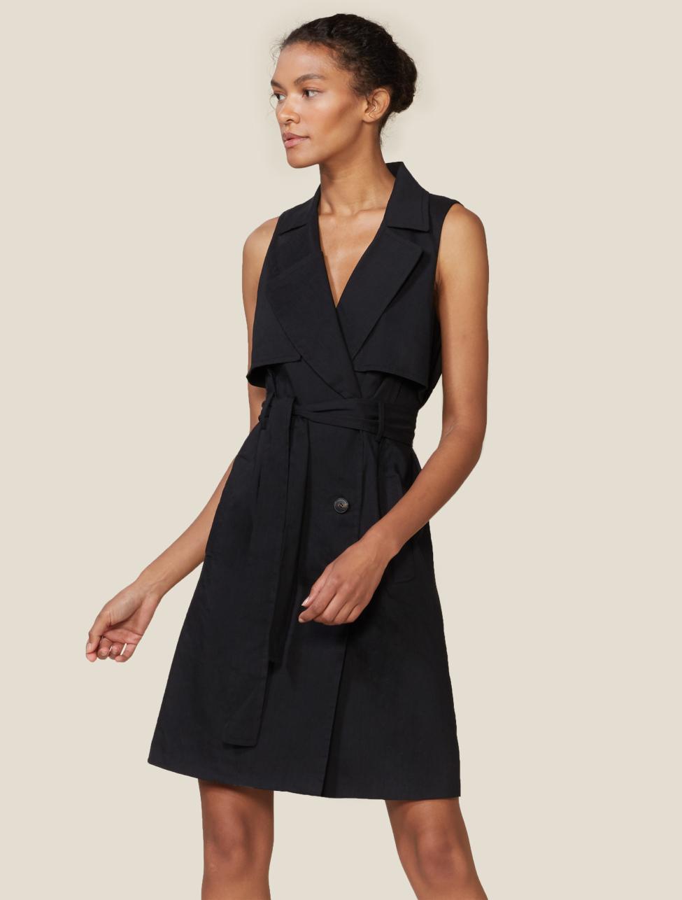 linen trench dress