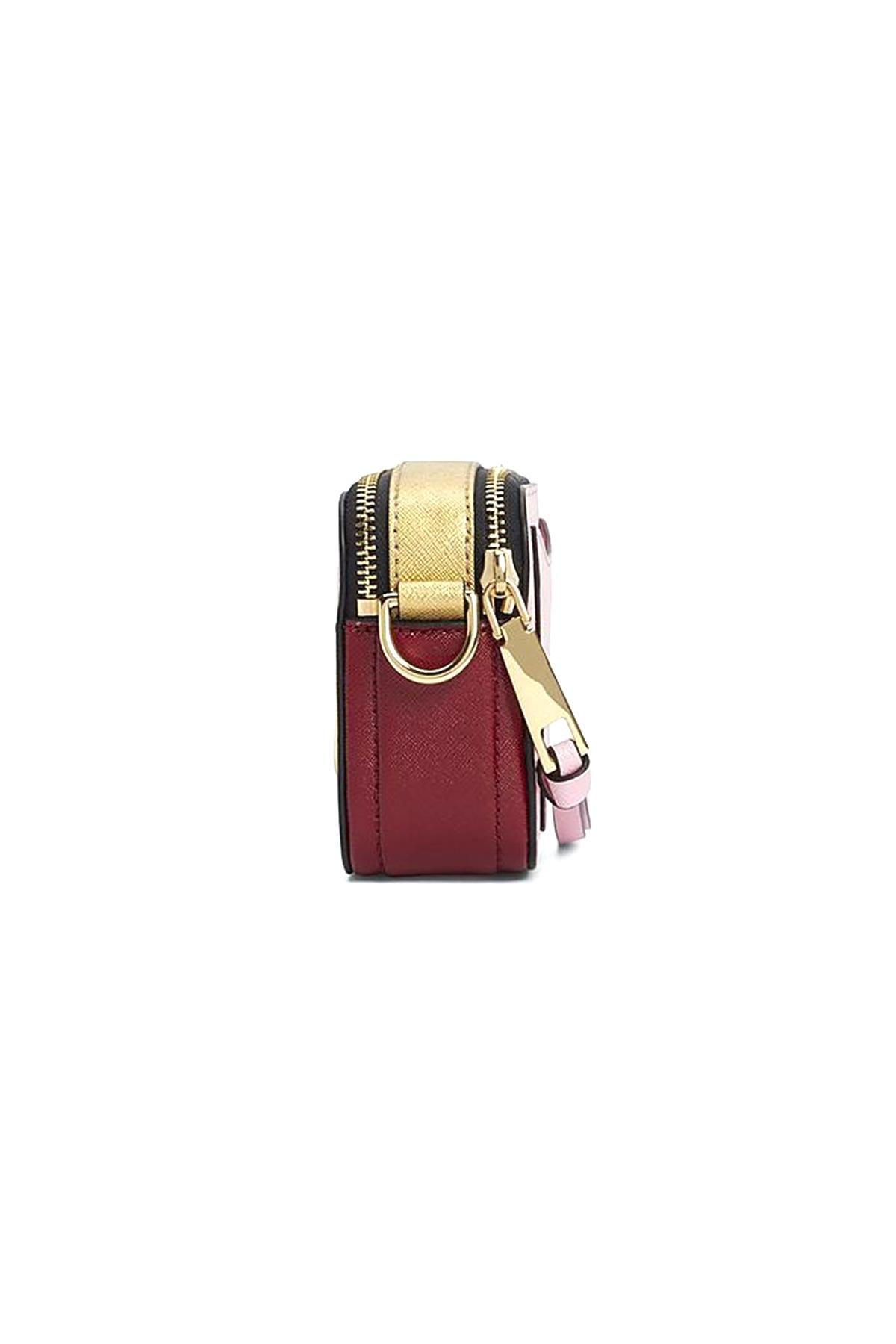 Marc Jacobs Leather Snapshot Bag In Baby Pink/red - Lyst