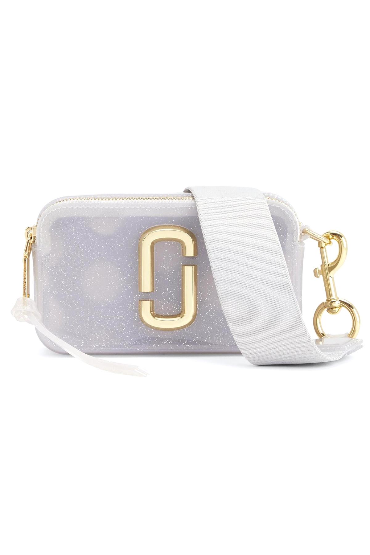 Marc Jacobs The Snapshot Wolf Grey Multi in Calfskin with Silver