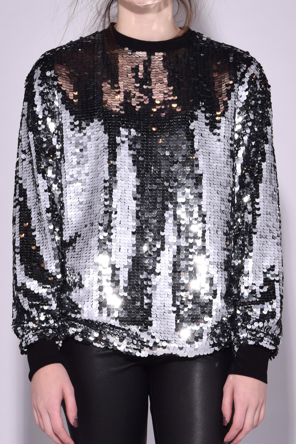 silver sequin sweater