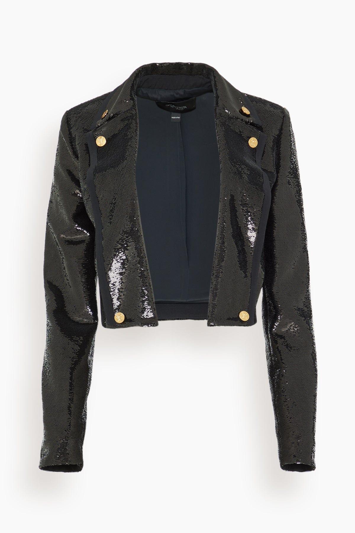 新品SALE☆ GIAMBATTiSTA VALLi ジャケット GIAMBATTISTA VALLI H&M Black LEATHER JACKET Authentic Front
