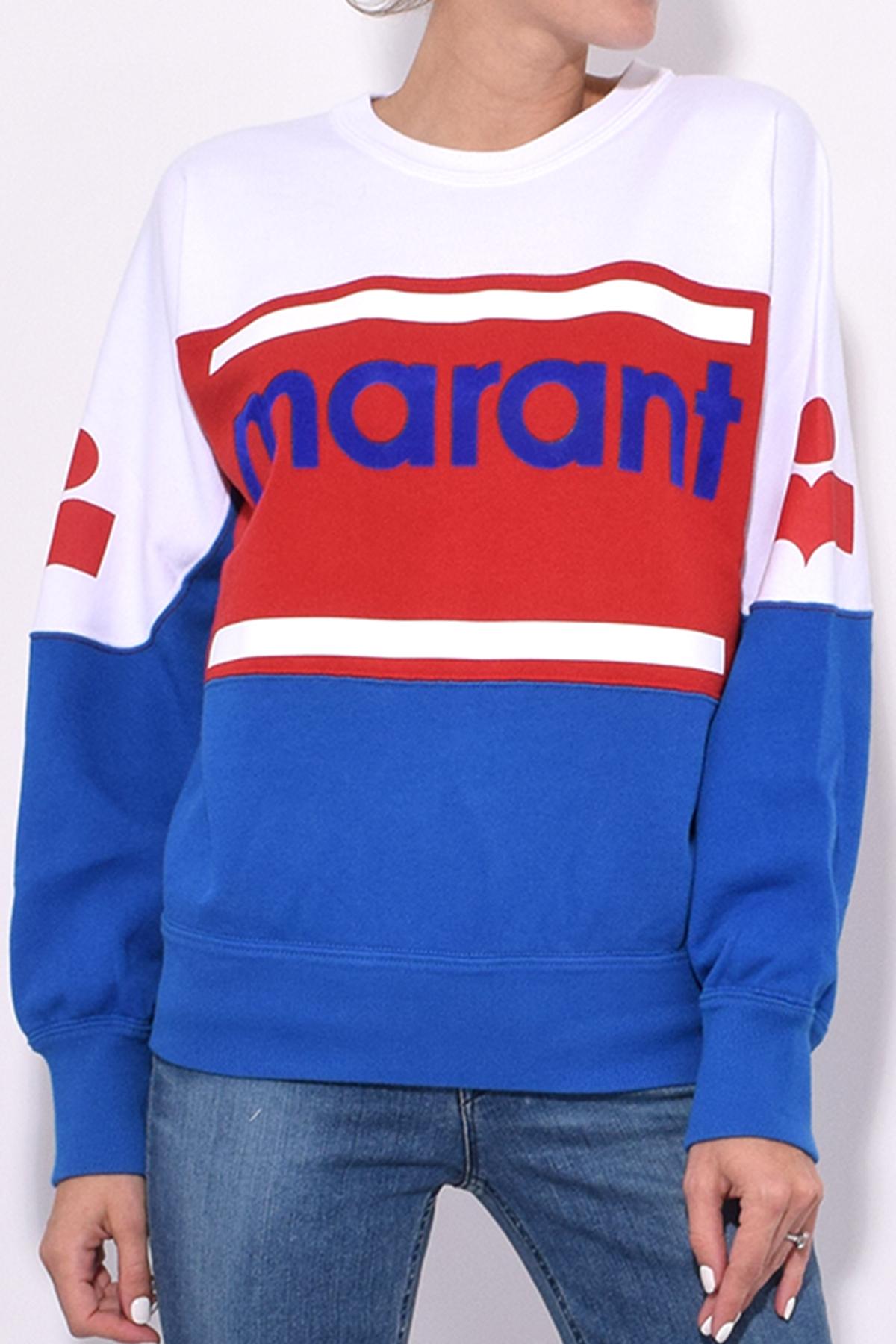 Étoile Isabel Marant Gallian Sweatshirt In White/blue | Lyst UK