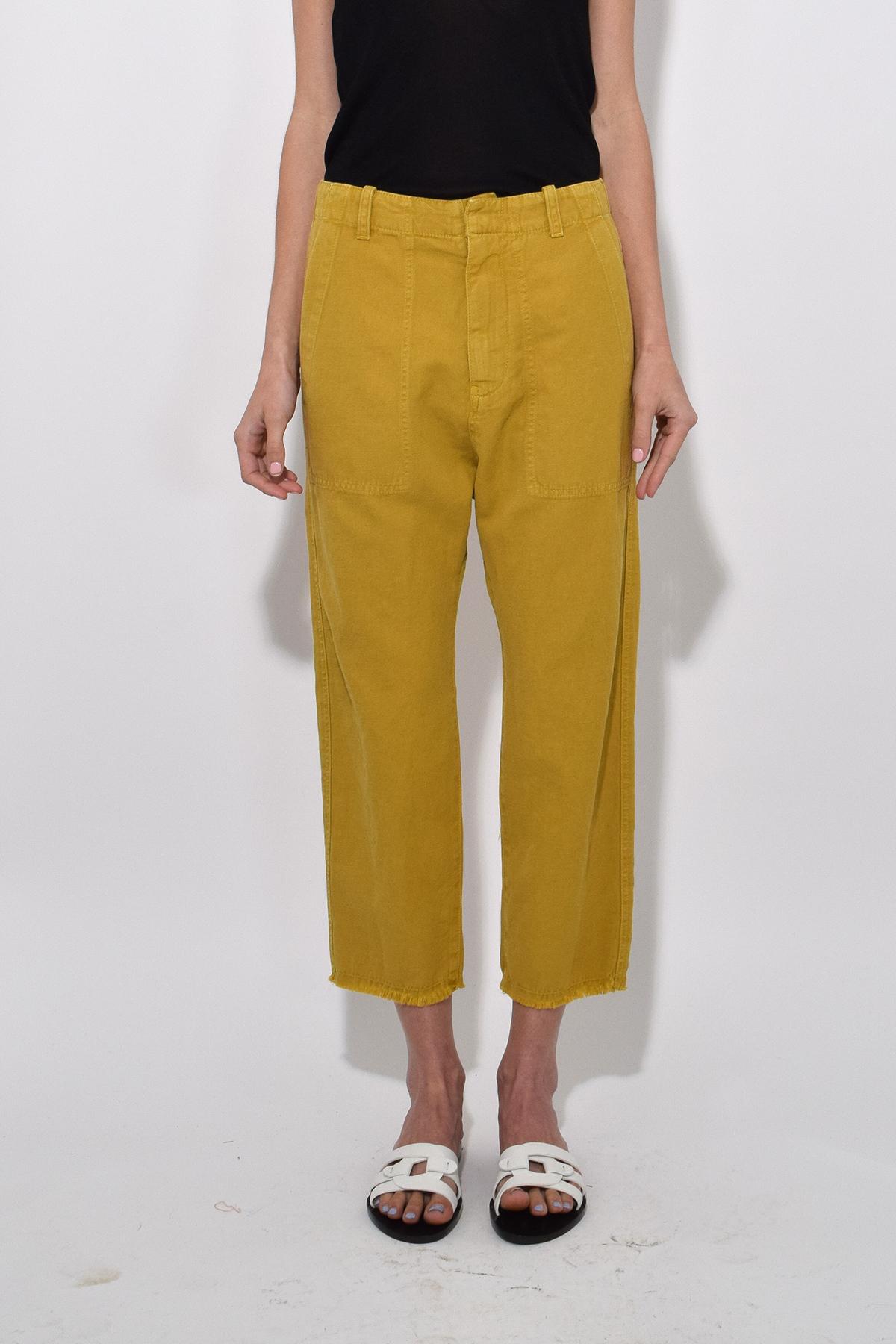 Nili Lotan Cotton Luna Pant In Mustard 