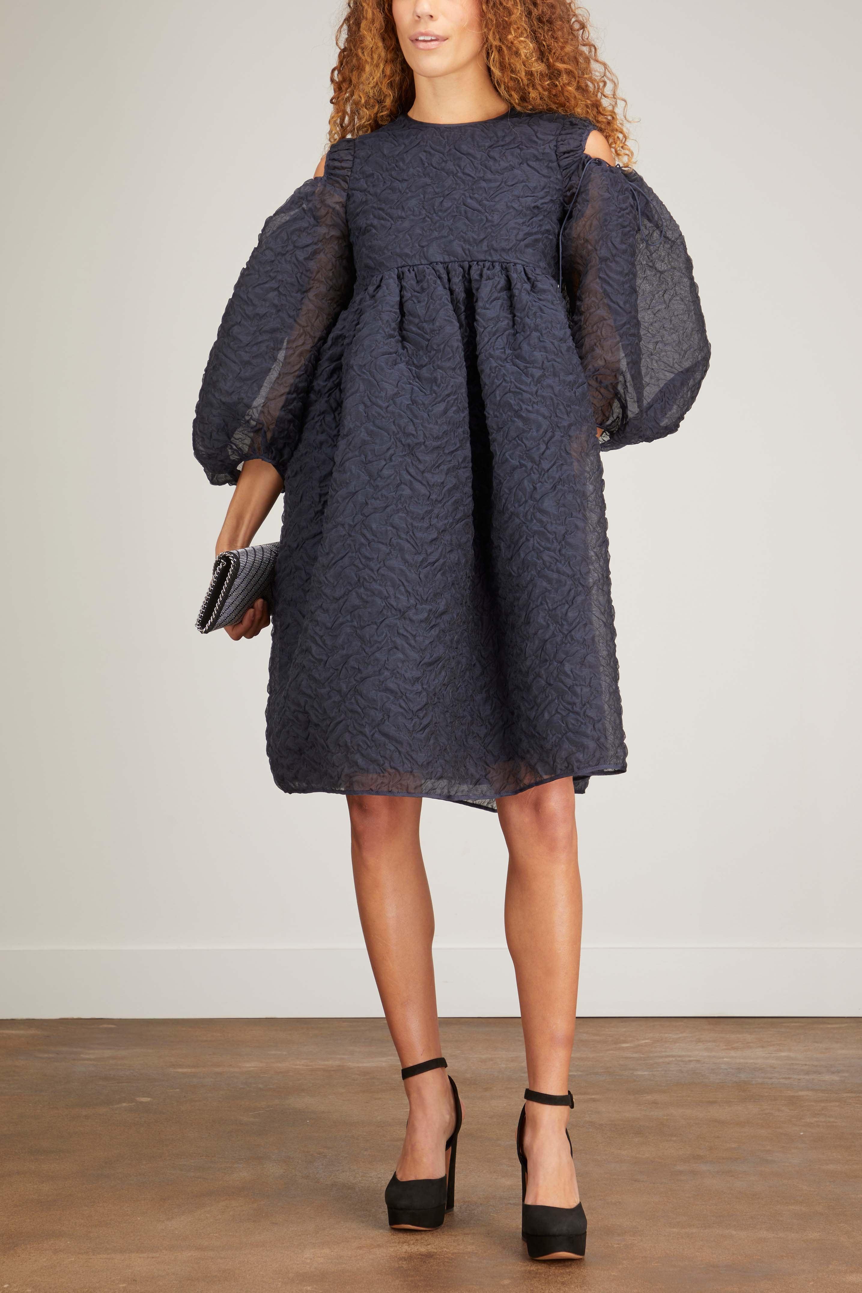 Cecilie Bahnsen Puff Sleeve Dress With Tulip Skirt in Blue | Lyst