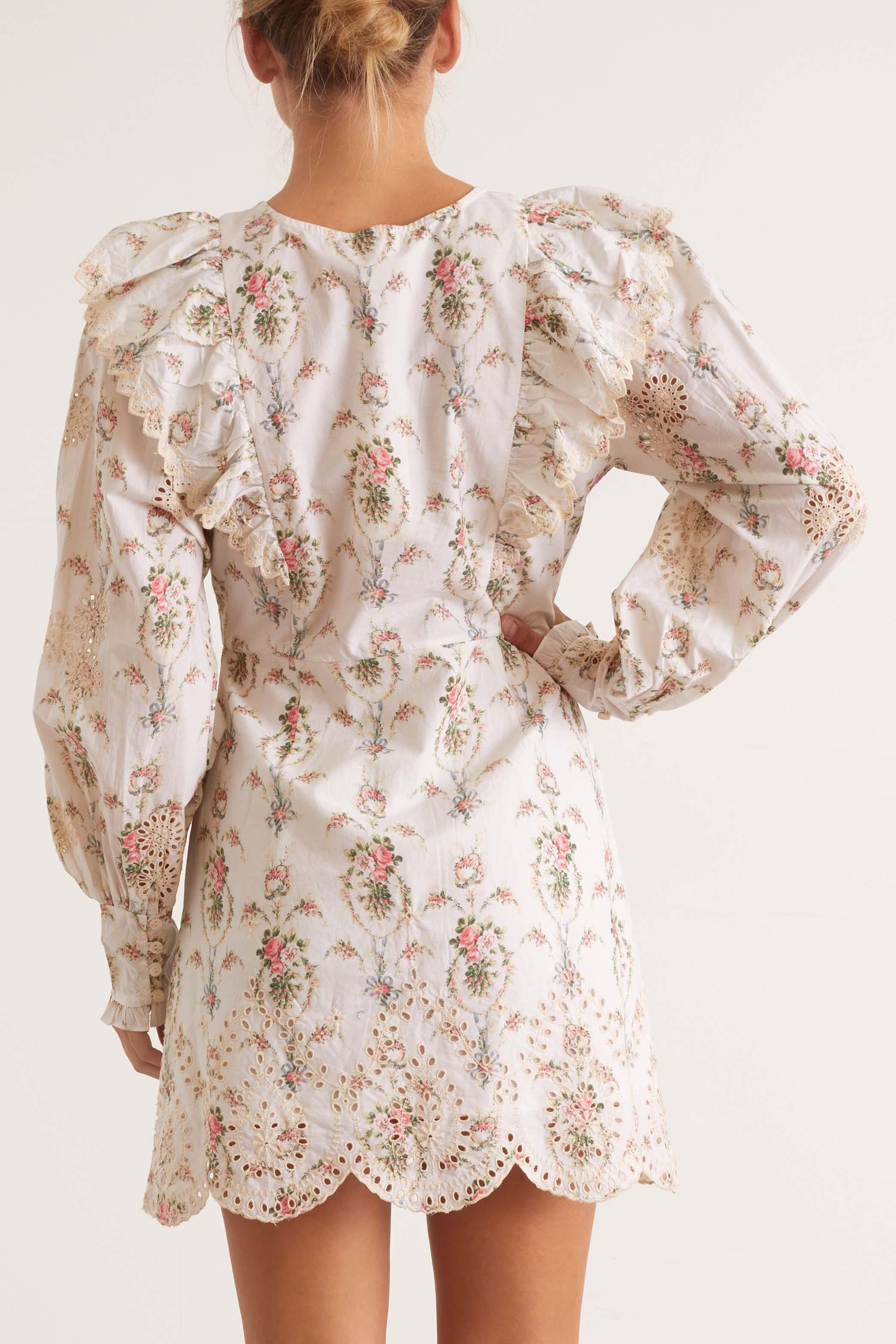 LoveShackFancy Tullia Dress in Natural 