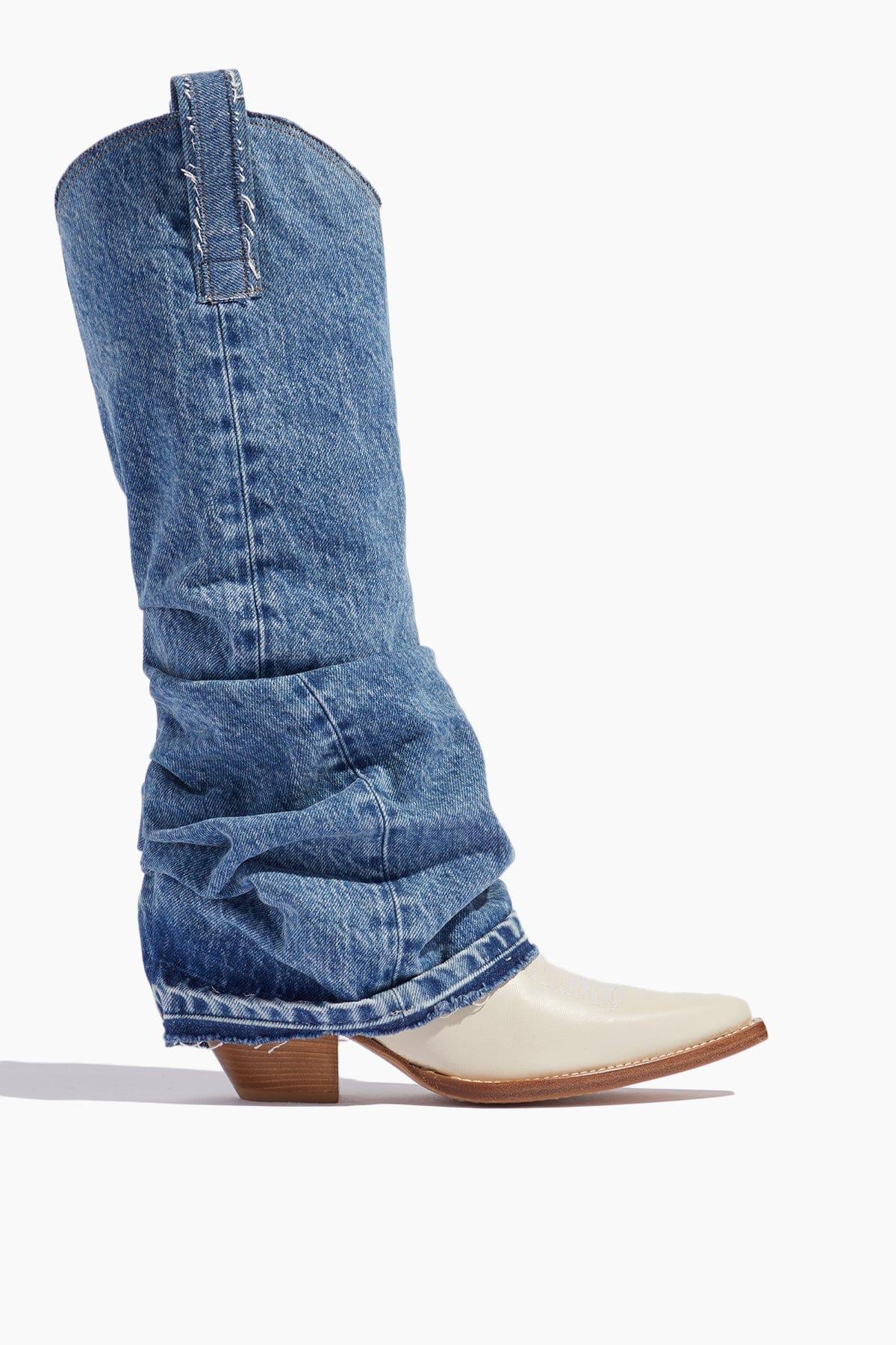 Denim cowgirl boots Clearance