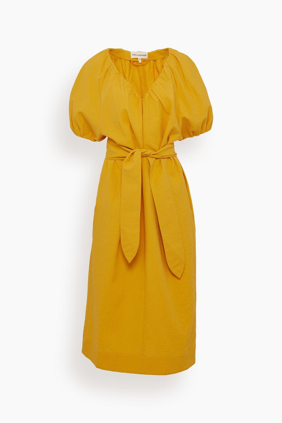 Mara hoffman yellow dress cheap