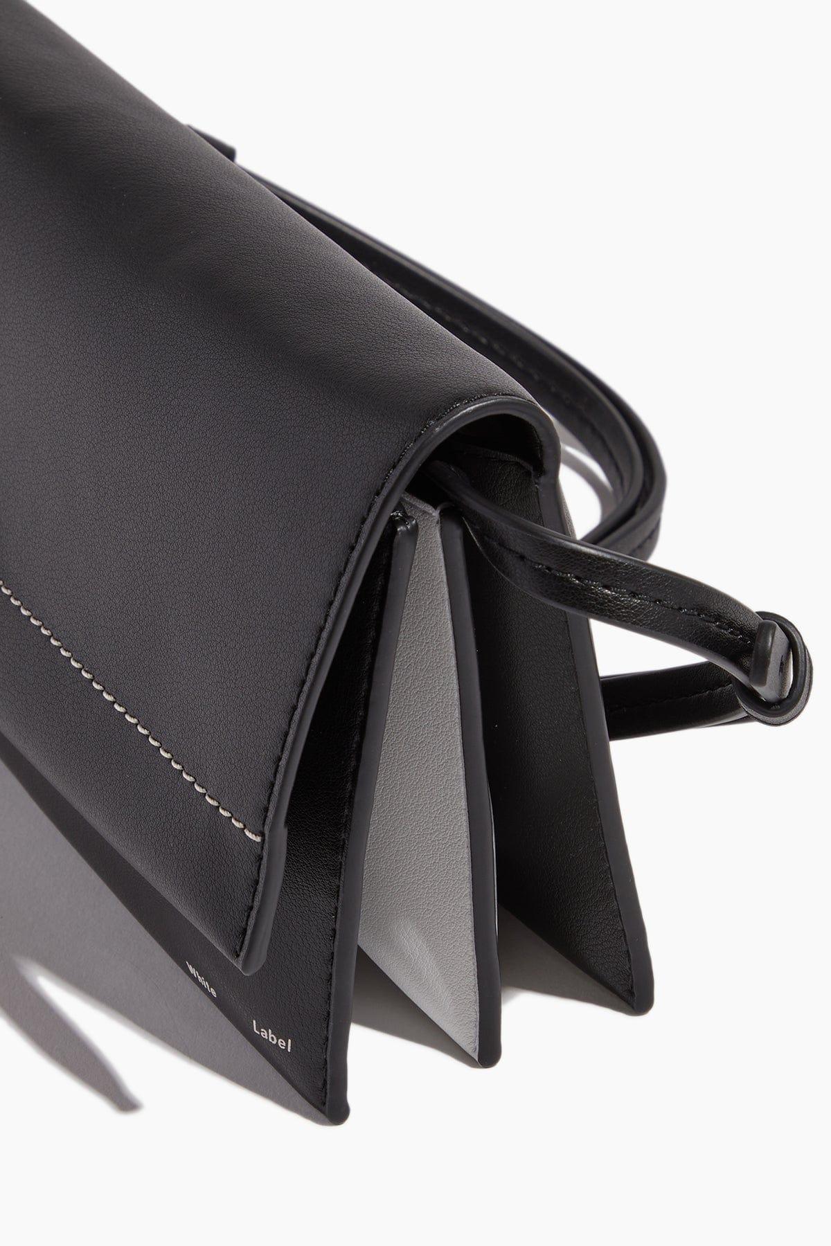 Proenza Schouler Black Small White Label Accordion Flap Shoulder Bag