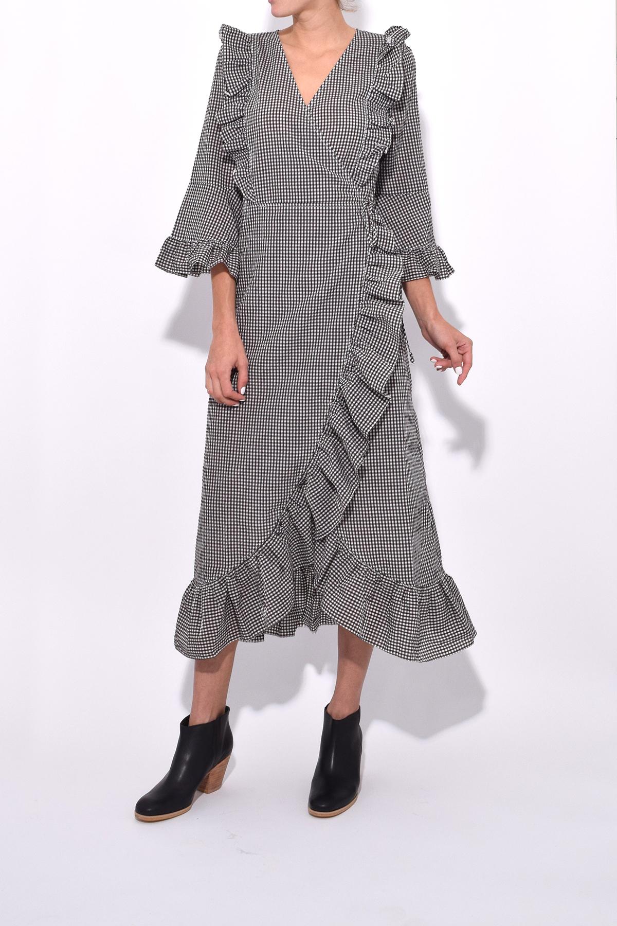 ganni charron wrap skirt