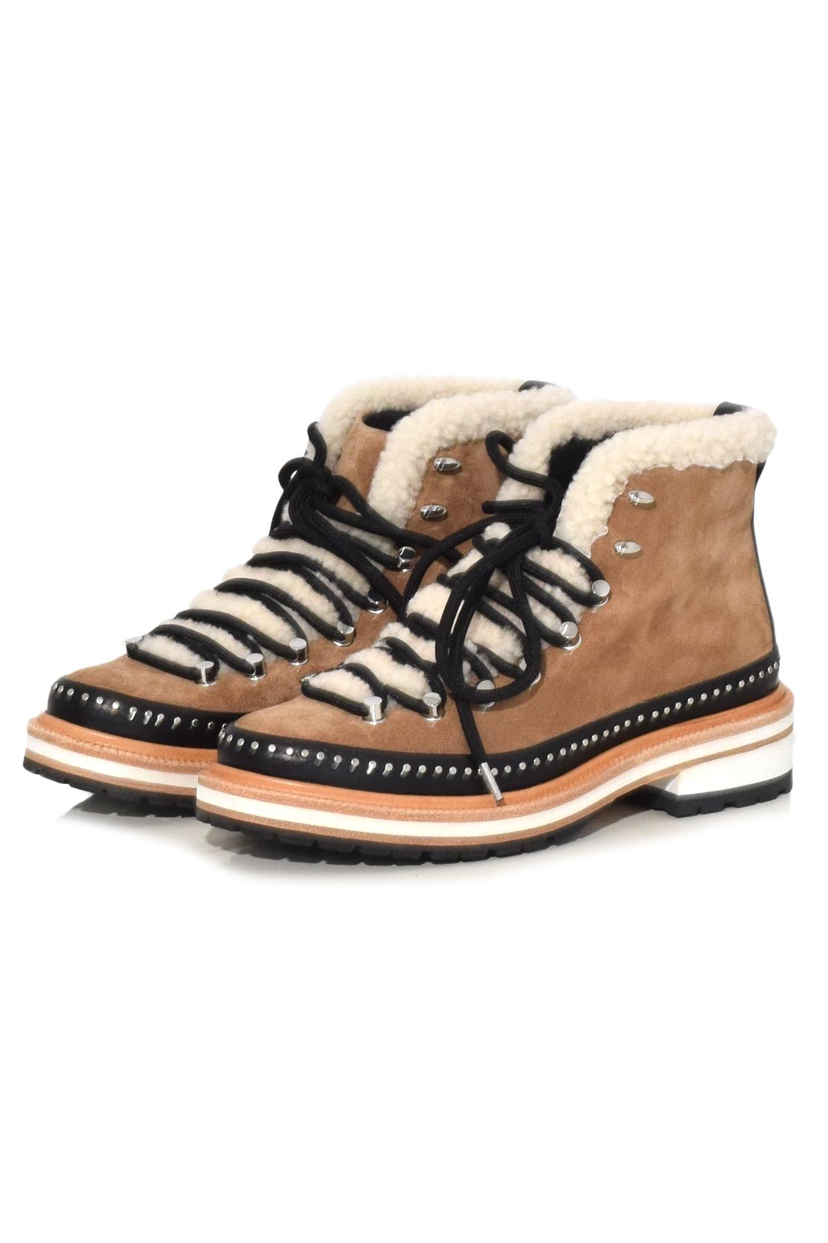 Rag & Bone Fur Compass Boot In Camel/shearling - Lyst