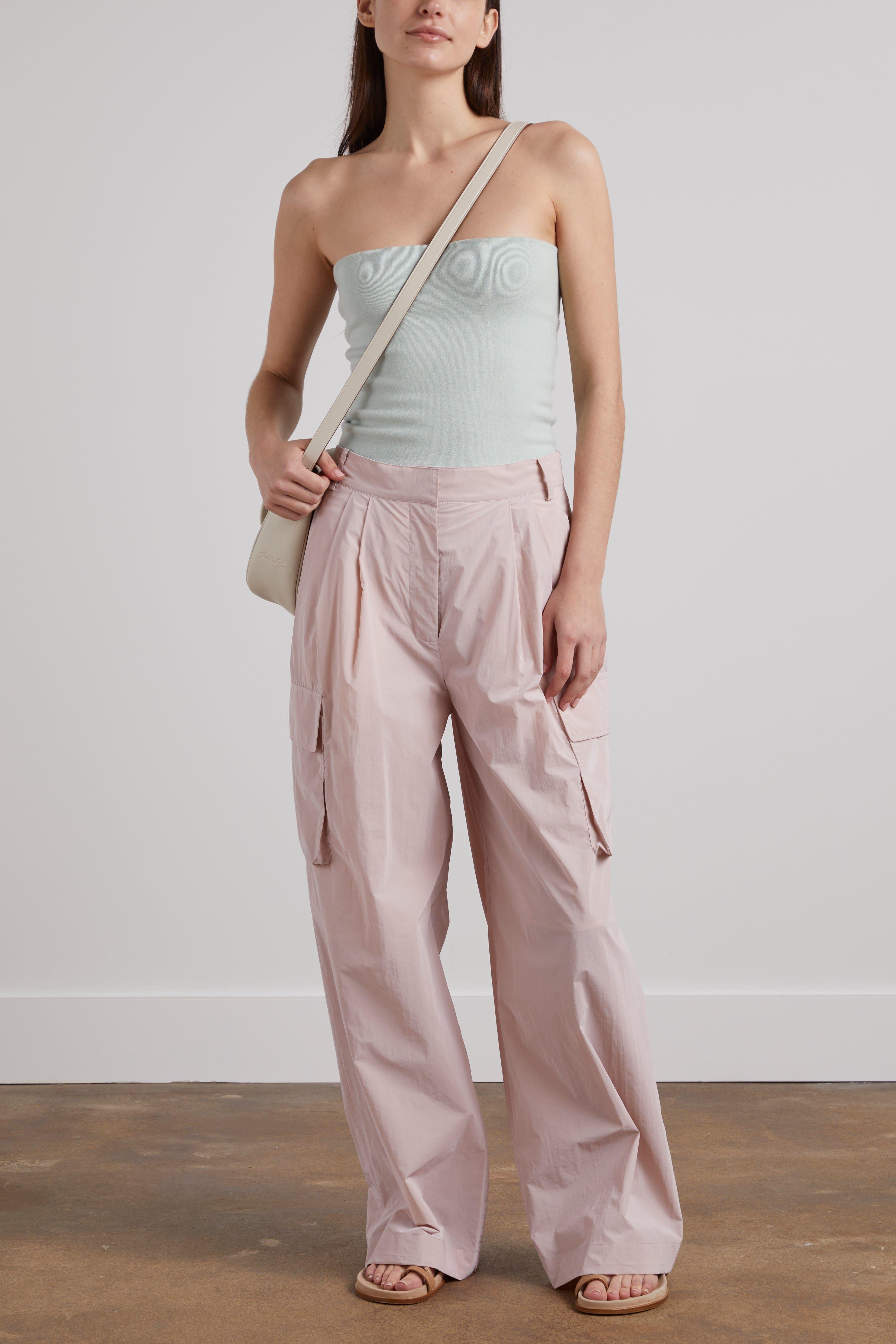 Tibi pink pleated top