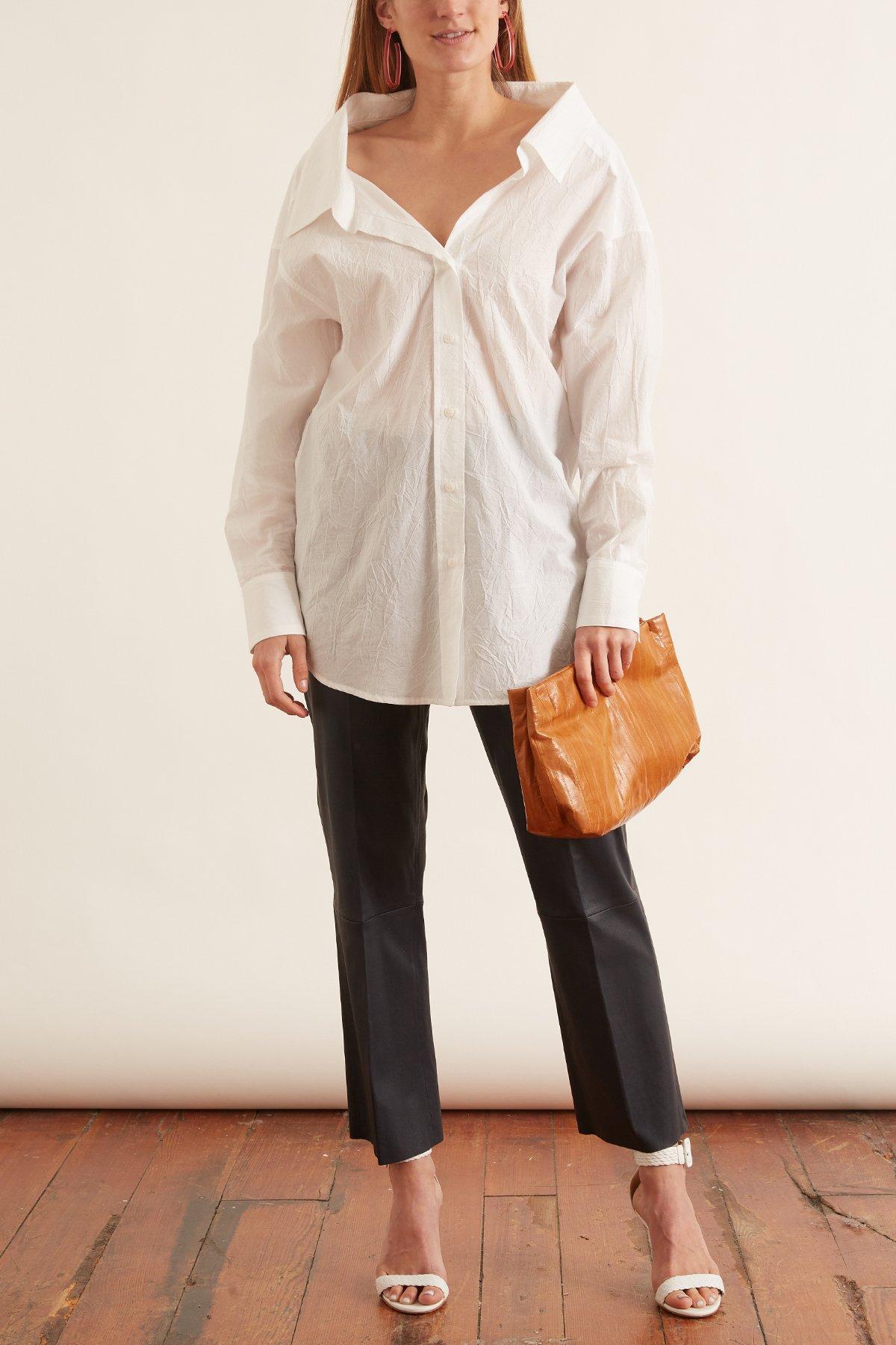 By Malene Birger Florentina Leather Pant In Blue Lyst