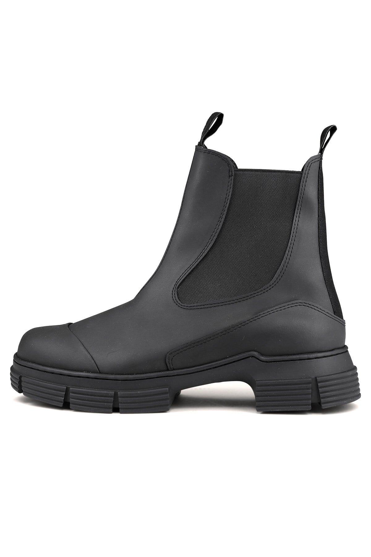 Ganni Recycled Rubber Boot in Black | Lyst