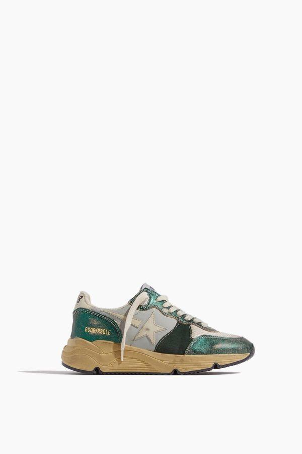 Golden Goose Running Sole Mat Leather Sneaker in Green Lyst