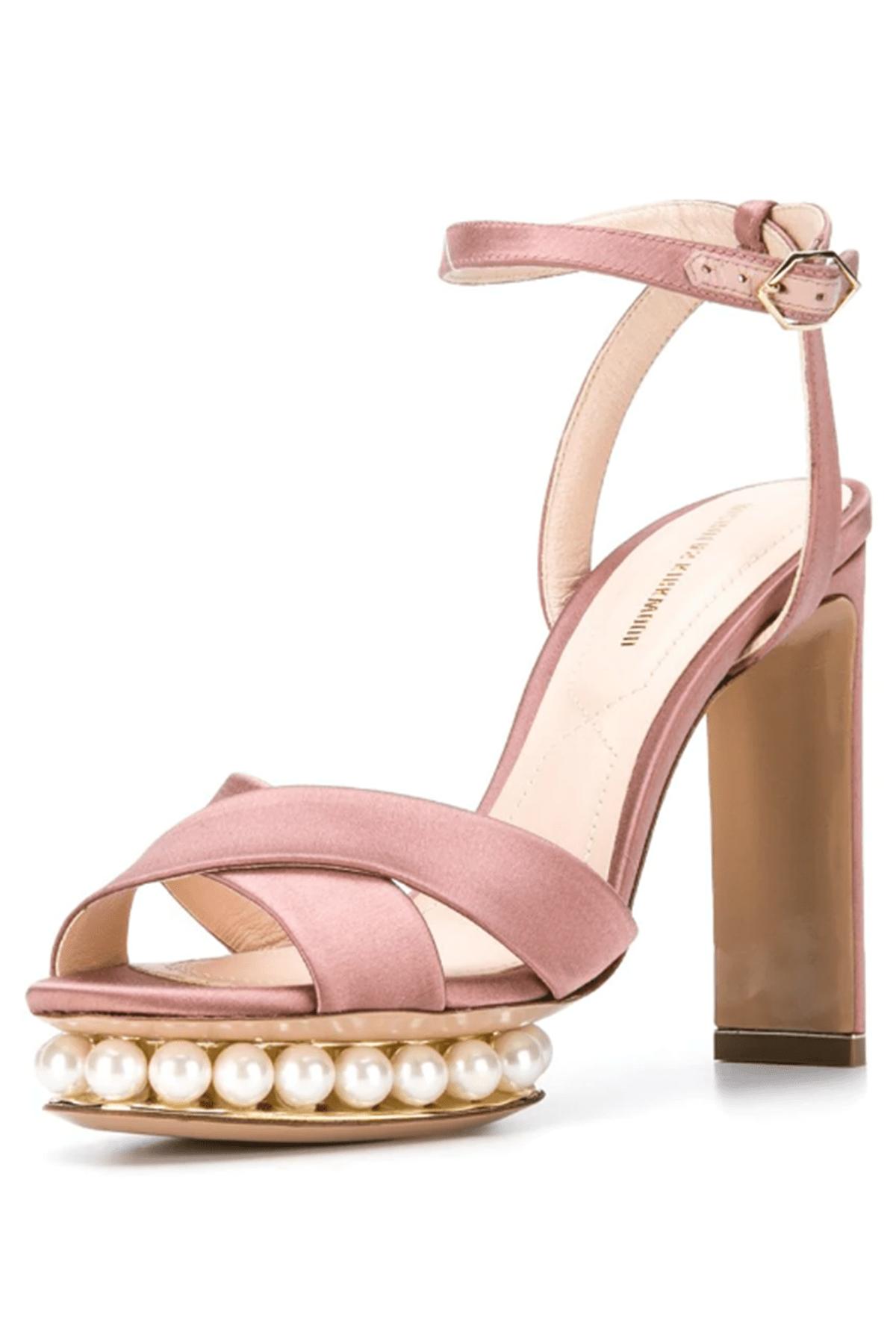 Nicholas Kirkwood Casati Pearl Platform Sandals in Pink | Lyst