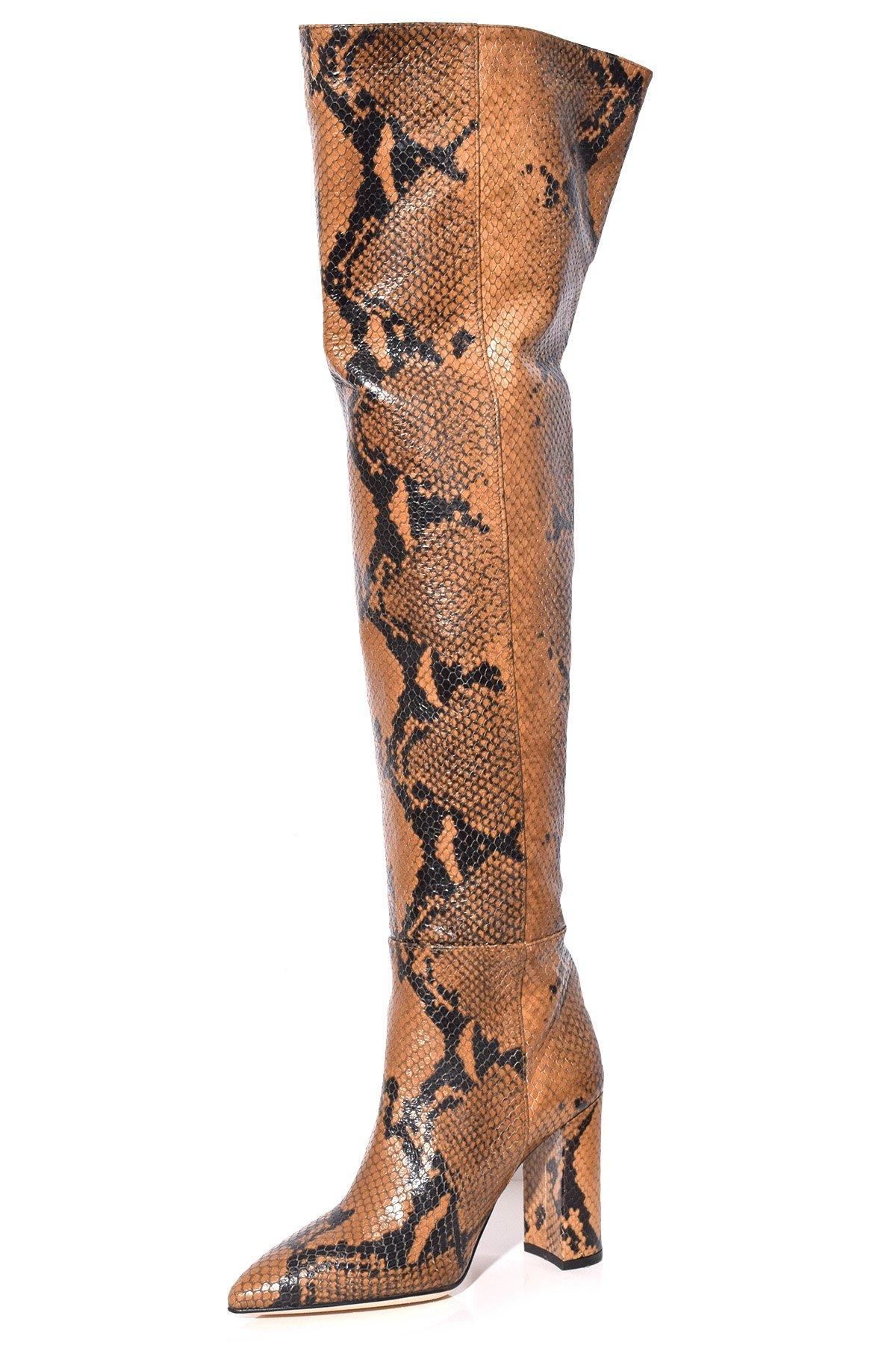 over the knee snakeskin